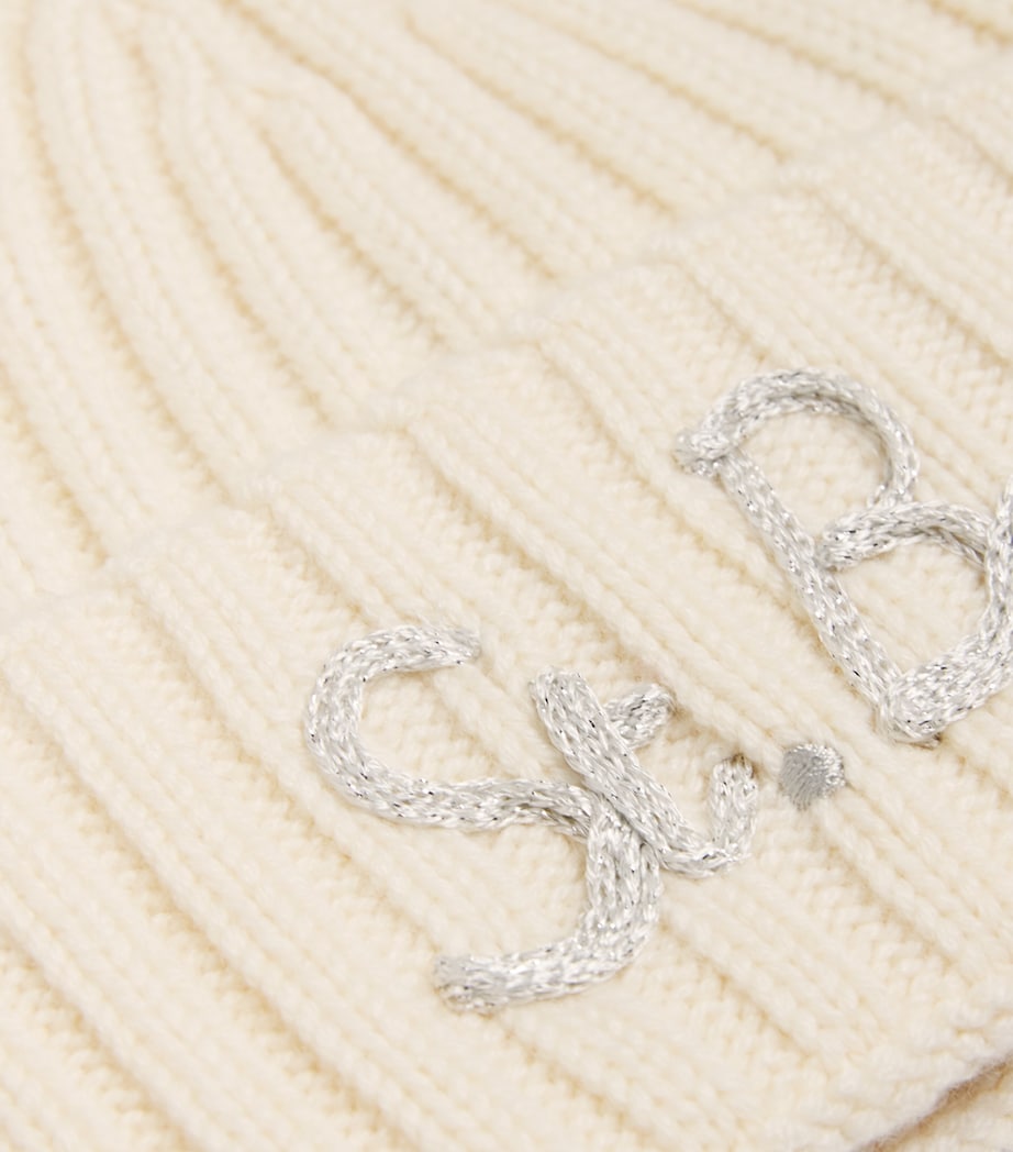 Wool-Blend Ribbed Logo Beanie 01918ISTBARTH10AR Image 3