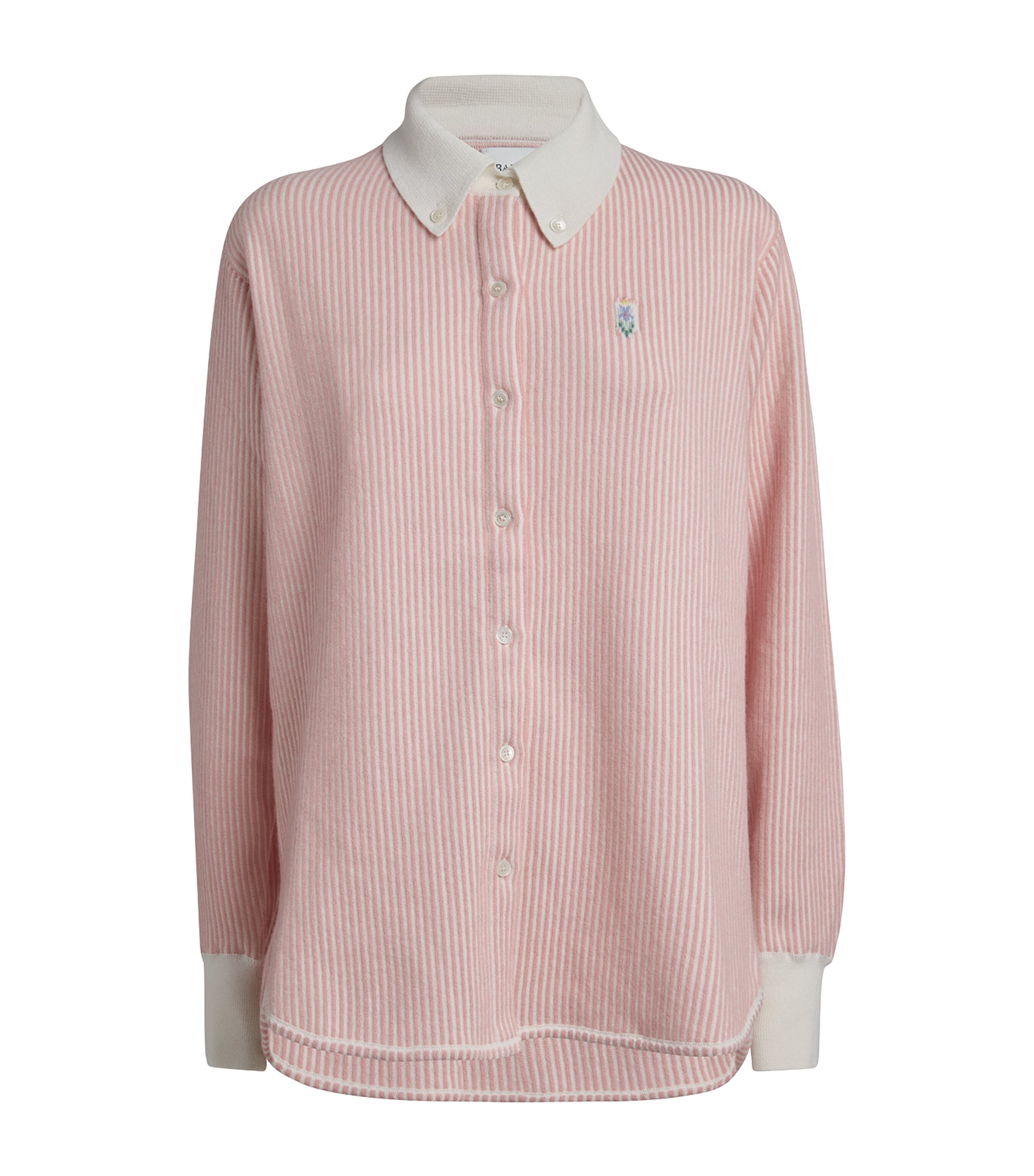 Barrie Cashmere-cotton Rugby Shirt In Pink