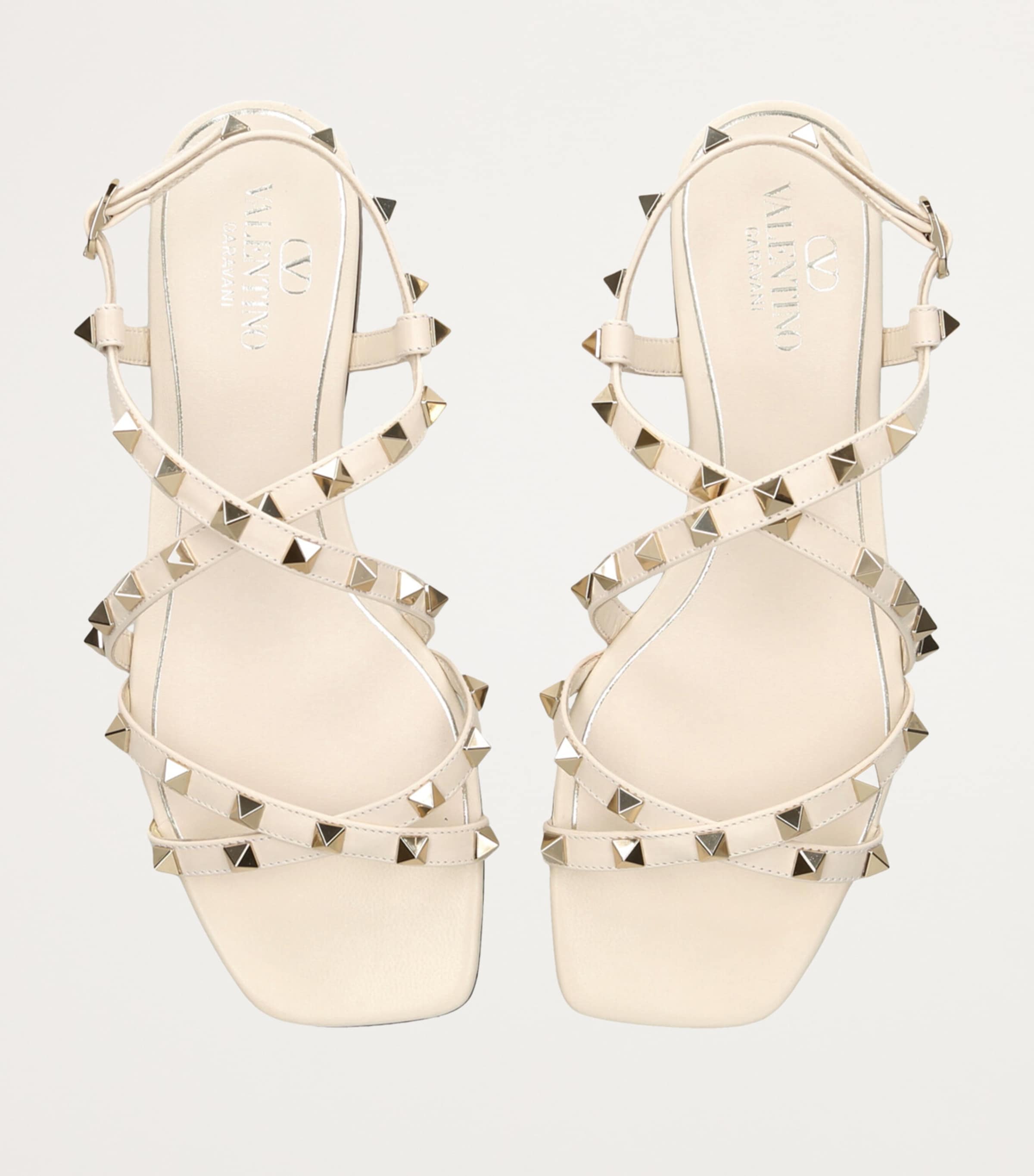 Leather Rockstud Sandals WINTER WHT Image 6