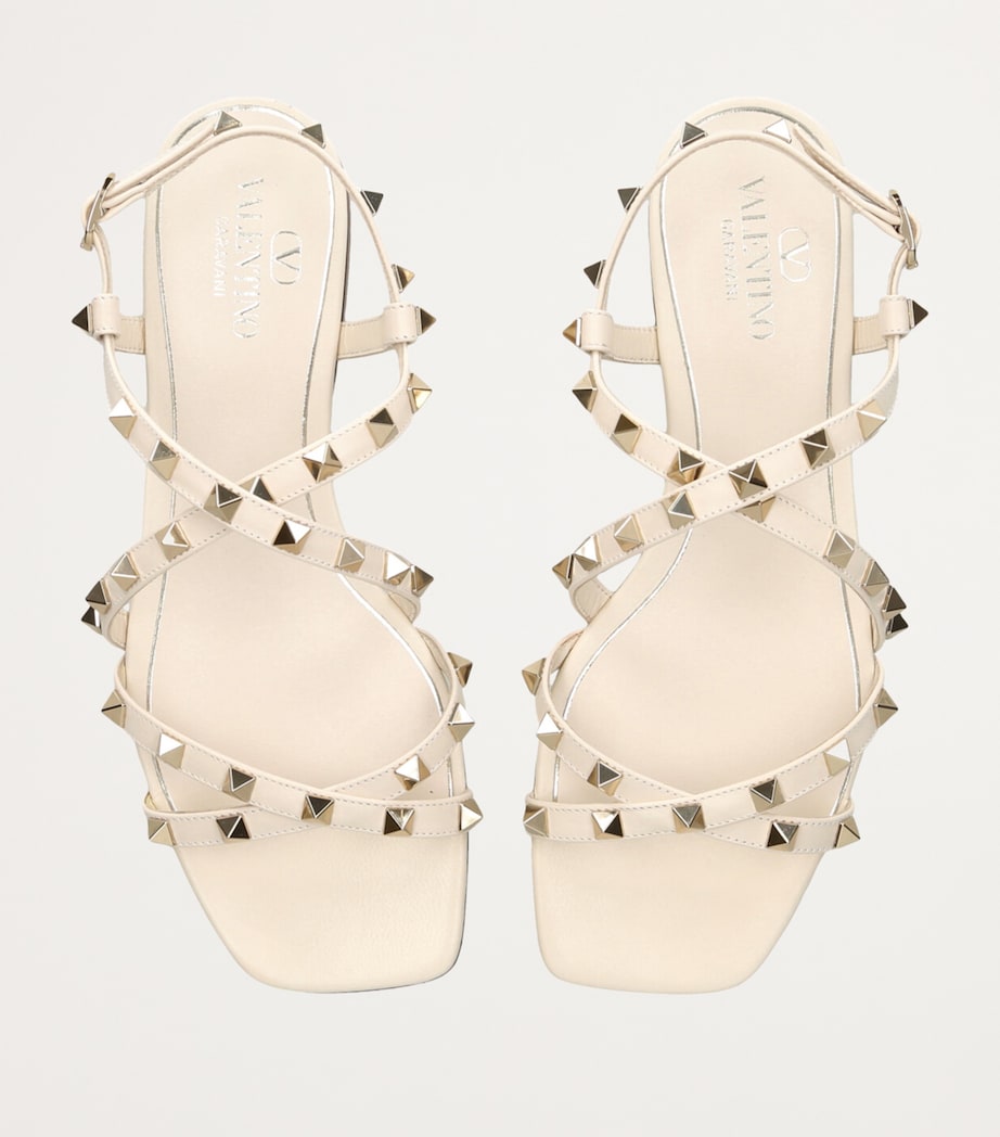Leather Rockstud Sandals WINTER WHT Image 6