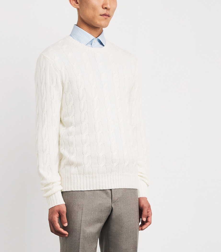 Cashmere Cable-Knit Sweater CLASSIC CREAM Image 3
