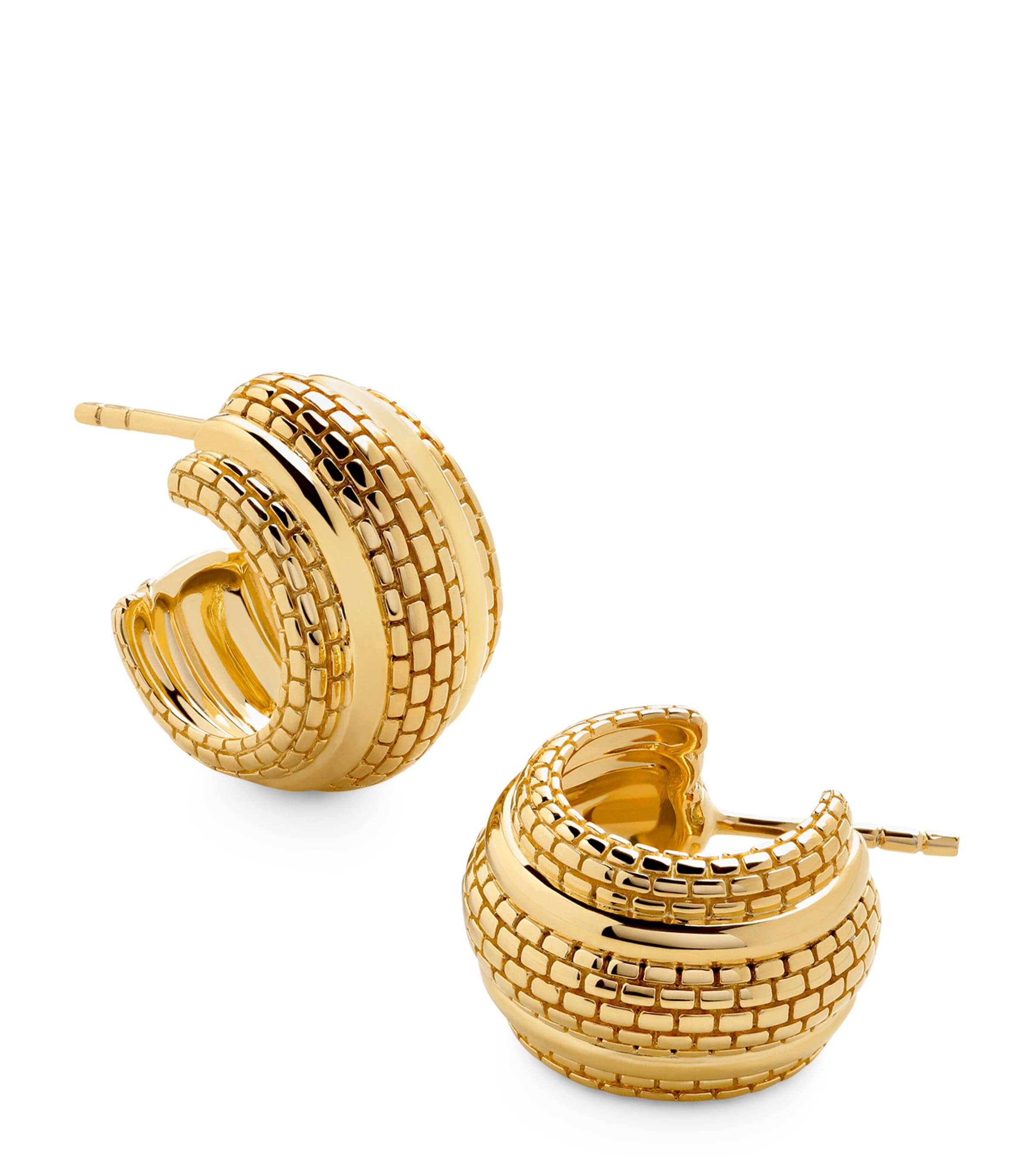 Monica Vinader Gold Vermeil Heirloom Hoop Earrings Gold Vermeil Image 1