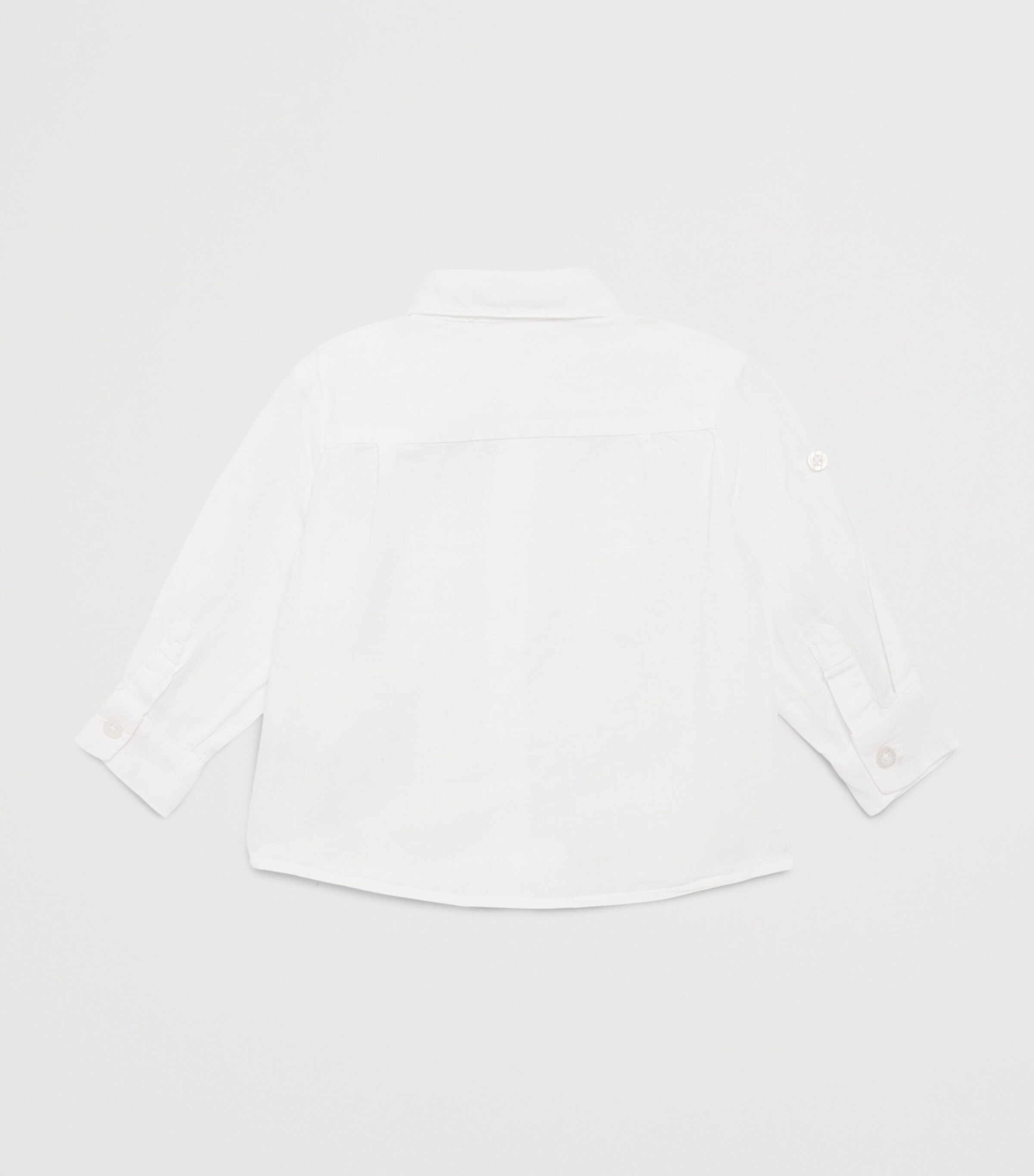 Patachou Linen-Cotton Shirt (6 Months-4 Years) White Image 2