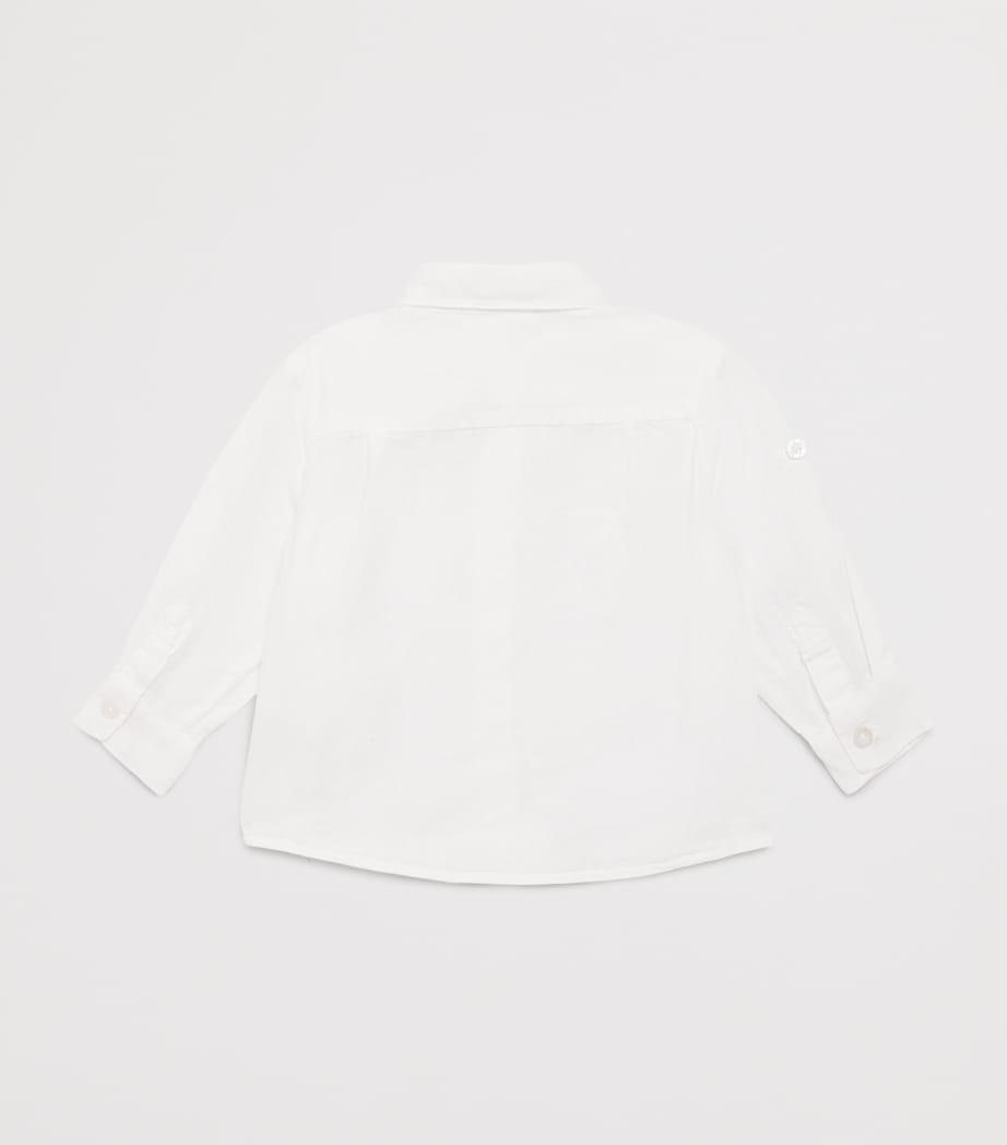 Patachou Linen-Cotton Shirt (6 Months-4 Years) White Image 2