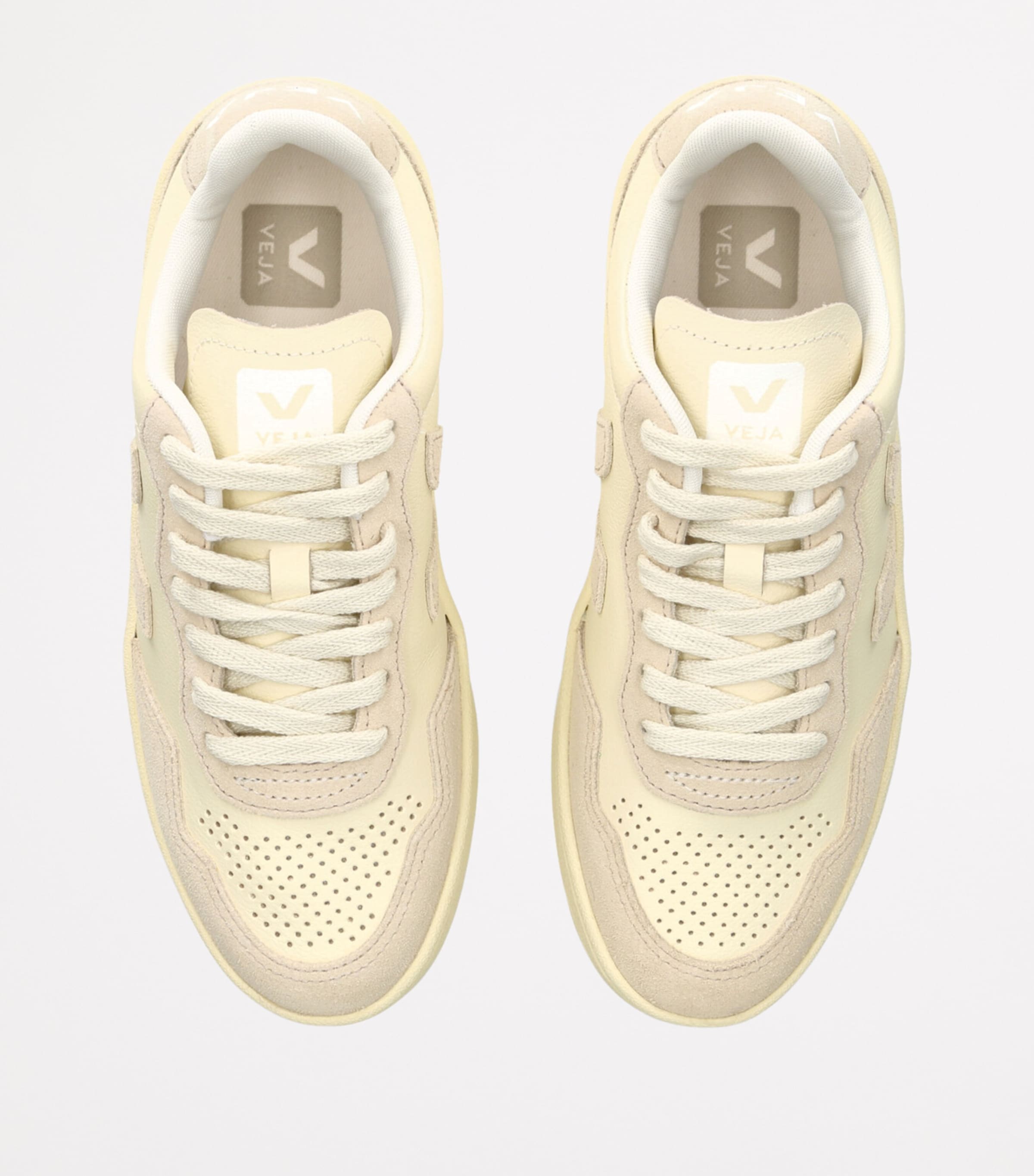 Leather V-90 Sneakers BONE Image 4