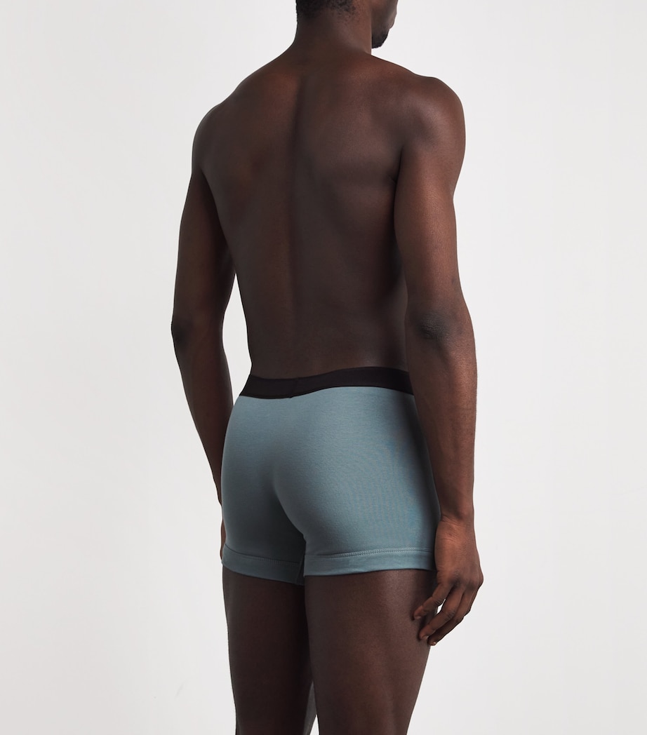Stretch-Cotton Logo Boxers 424 TEAL Image 3