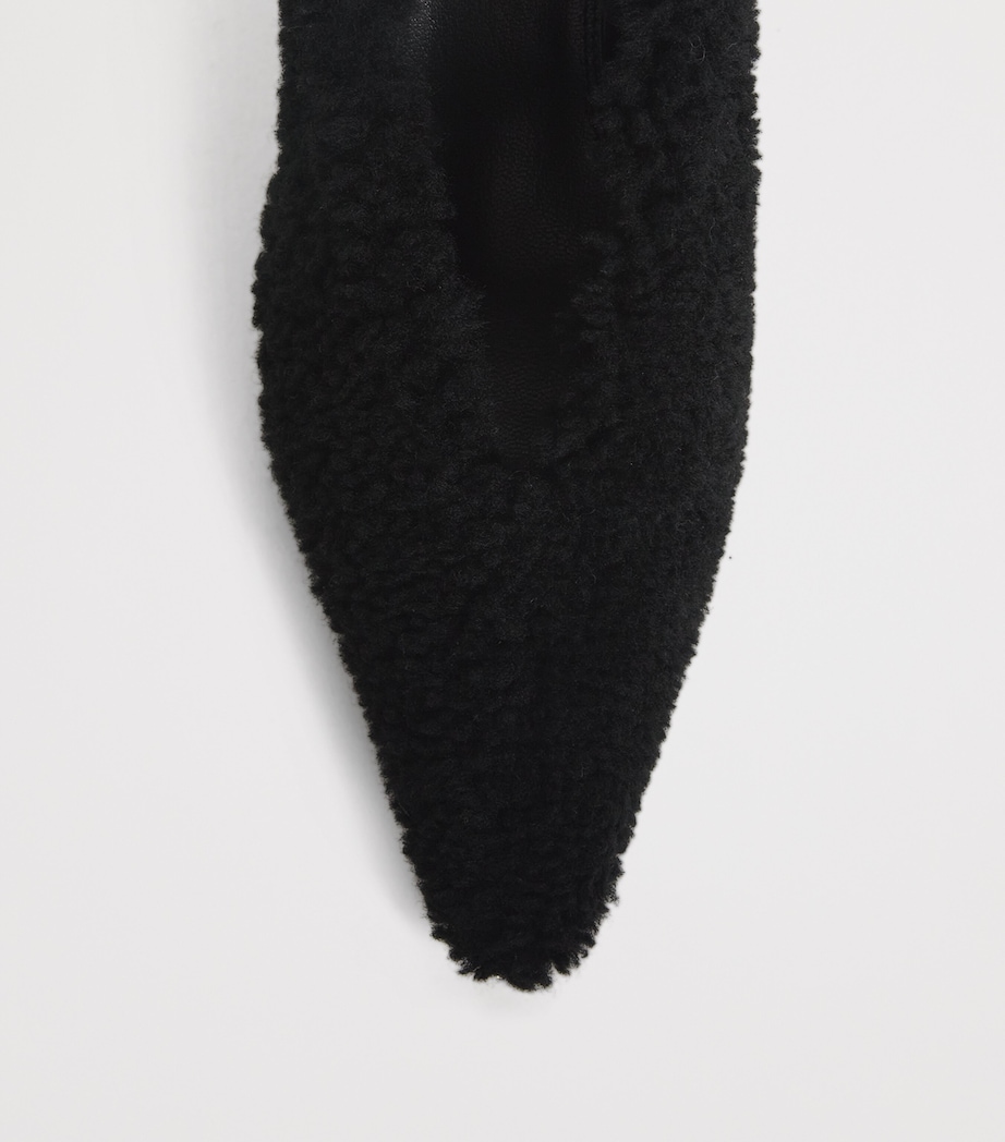 Shearling Rhys Pumps 80 BLACK Image 5