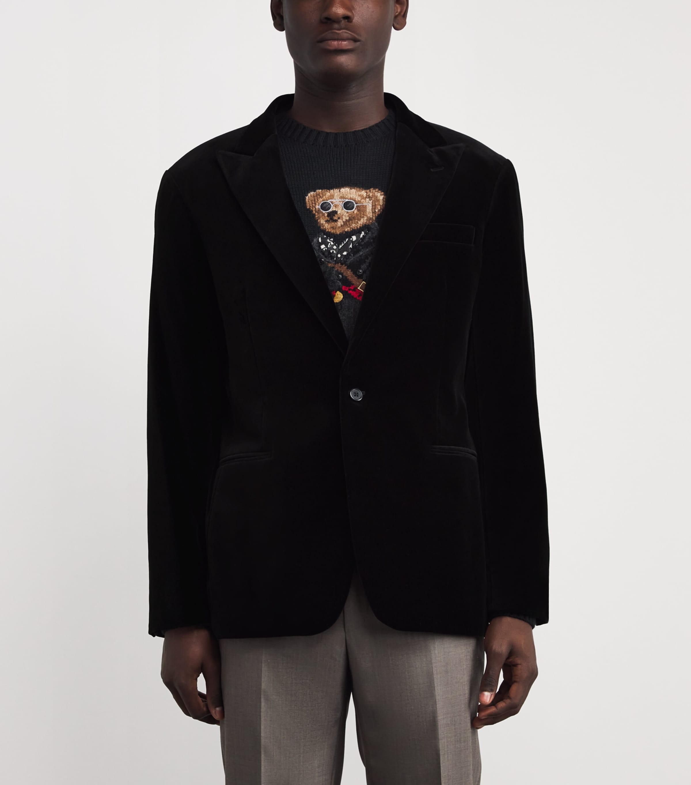 Velvet Blazer BLACK Image 3