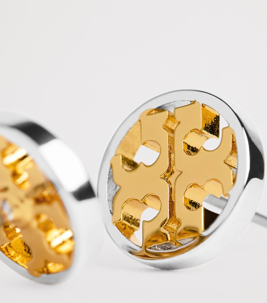 Tory Burch Gold and Silver-Plated Icon Stud Earrings Tory Gold / Slvr Image 6
