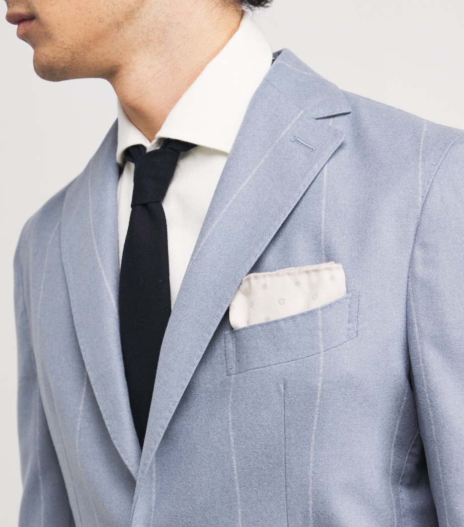 Cotton-Wool Printed Pocket Square BIANCO Image 2