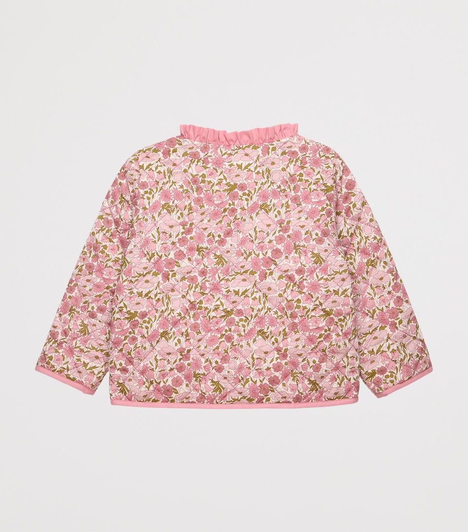 Cotton Quilted Jacket (3-24 Months) PINK POPPY DAISY Image 2