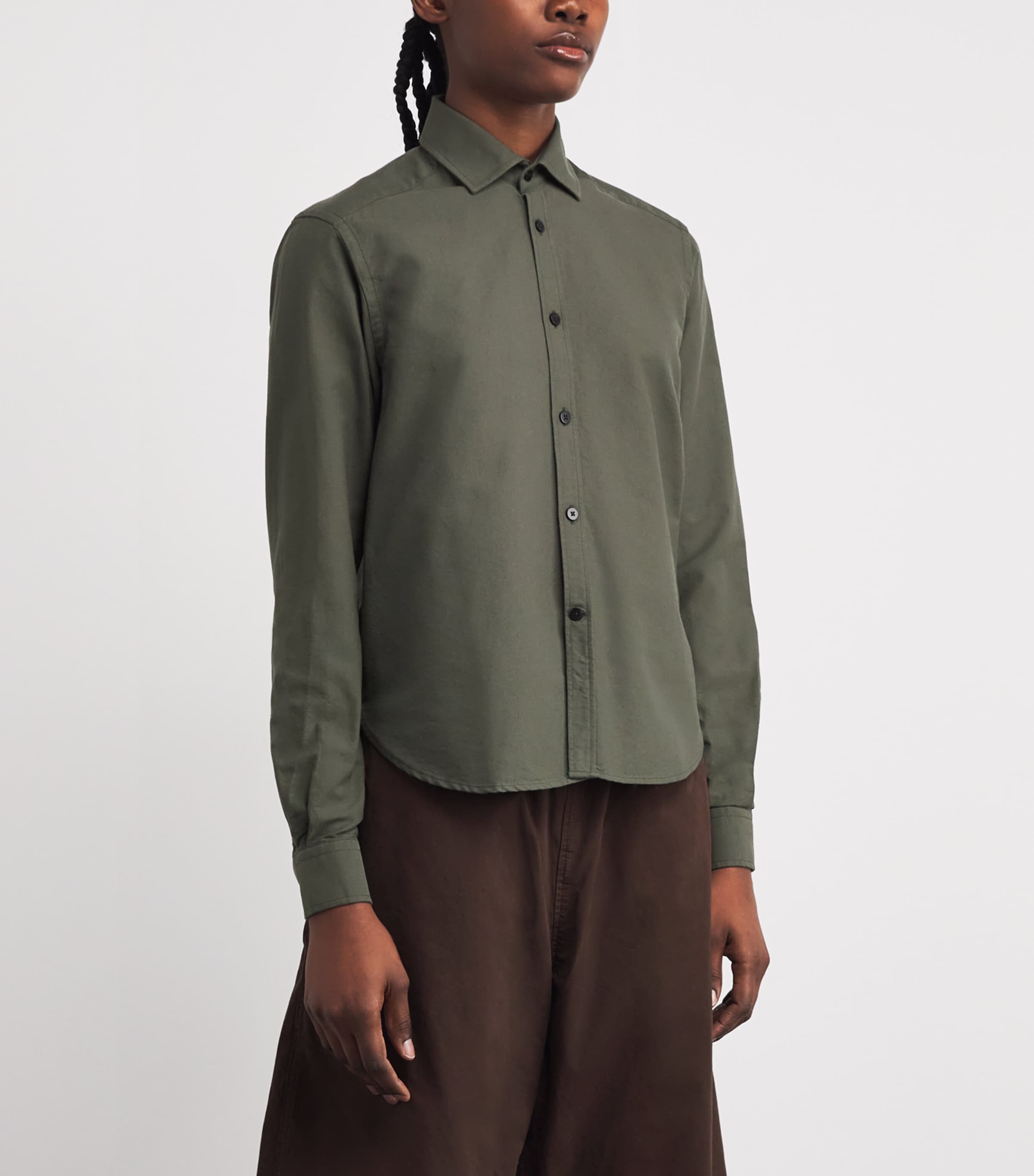 Cotton-Wool Classic Shirt DARK KHAKI Image 3