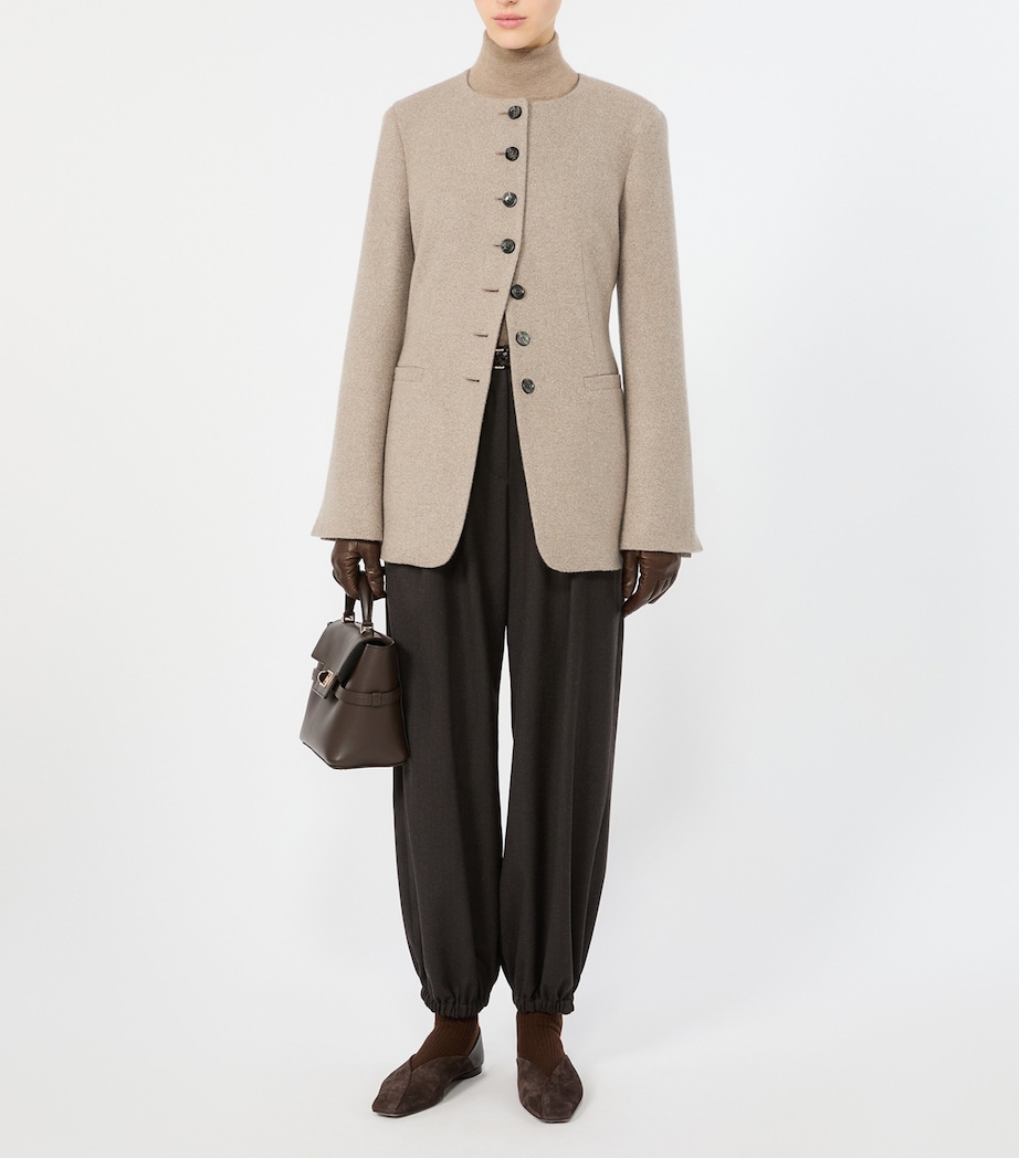 Max Mara Womens Cashmere Rollneck Sweater Sand Image 4