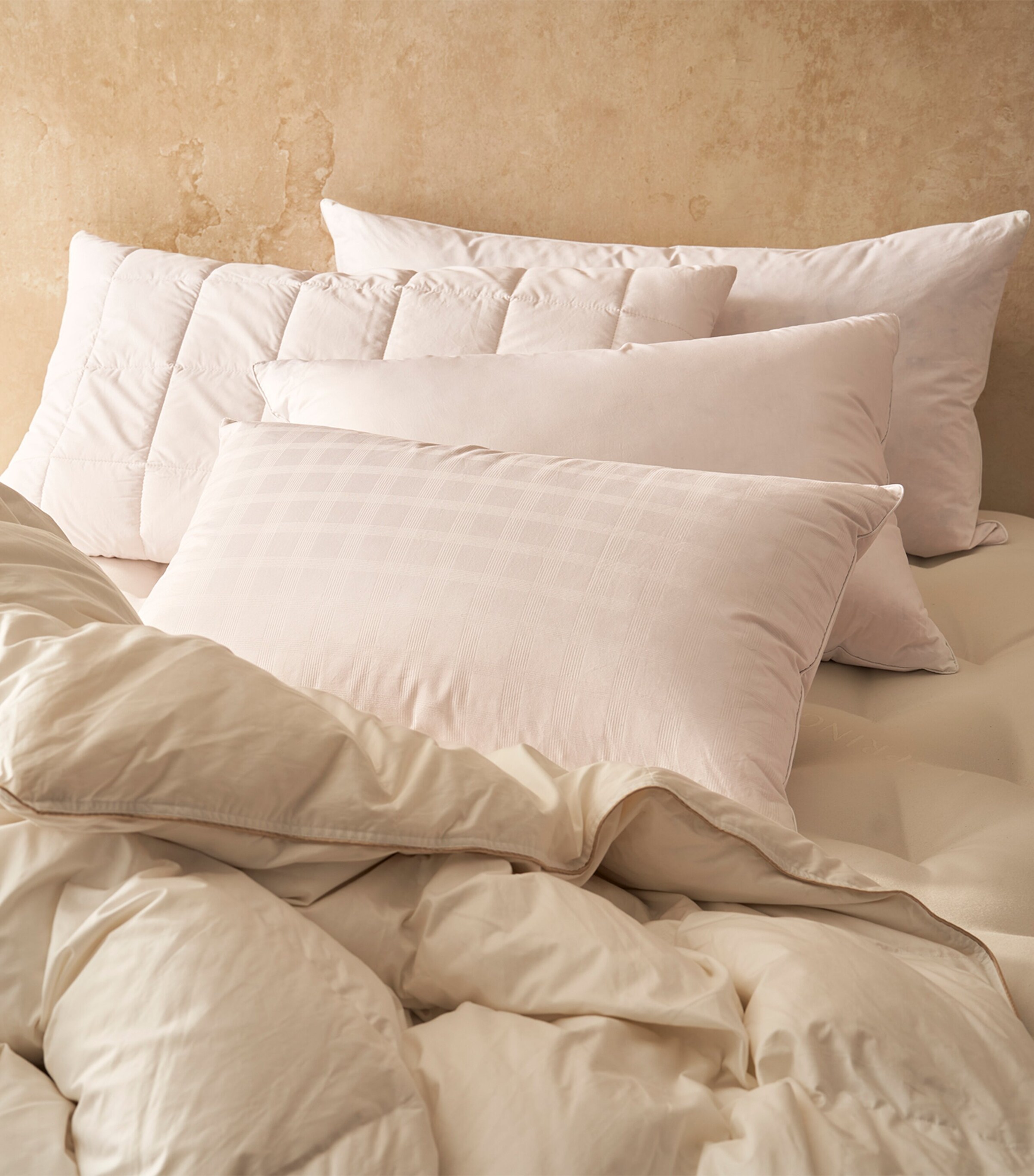 Cotton Down-Filled Pillow (90cm x 50cm) WHITE Image 3