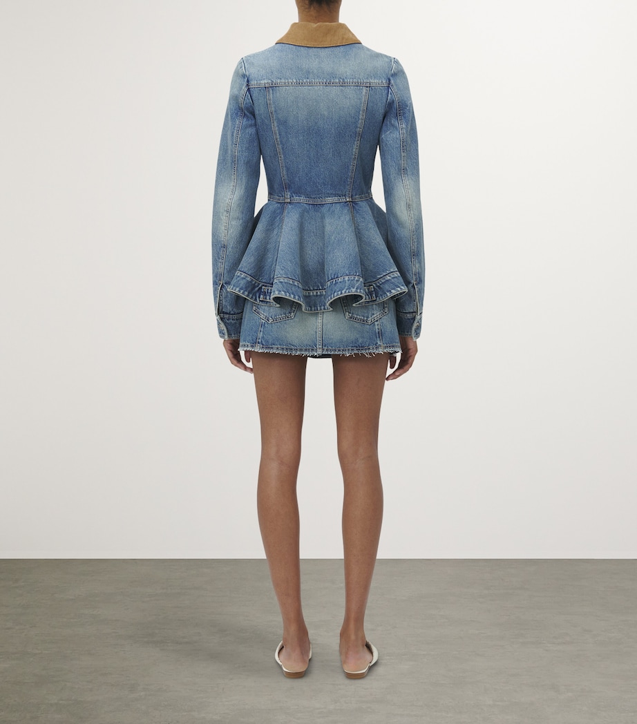Peplum Denim Jacket 4315 Image 4
