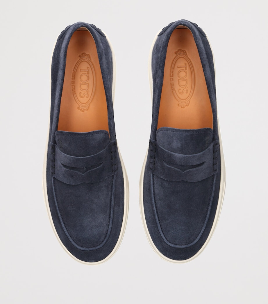 Suede Mocassino Cassetta Loafers NAVY Image 4