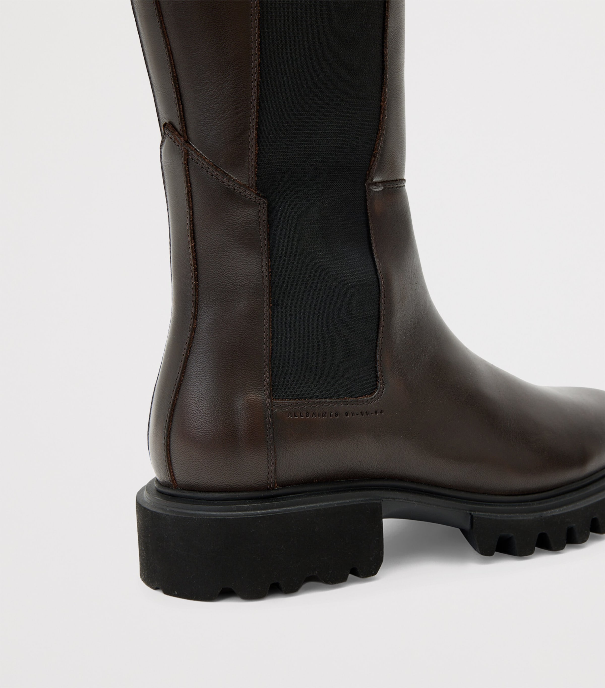 Leather Maeve Knee-High Boots BROWN Image 5