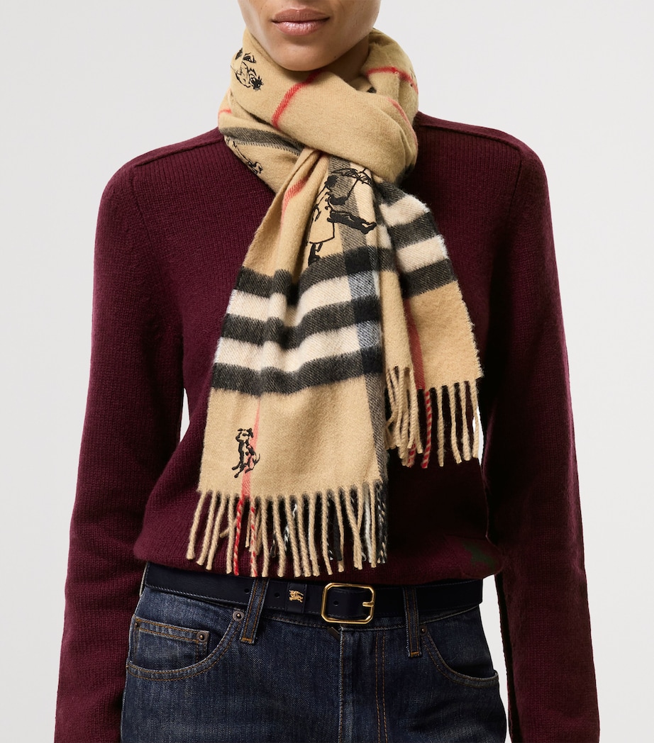 Burberry Cashmere Check Mates Scarf Archive Beige Image 2