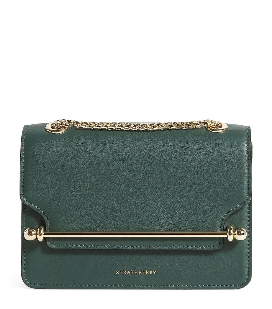 Mini Leather East-West Shoulder Bag BOTTLE GREEN Image 1