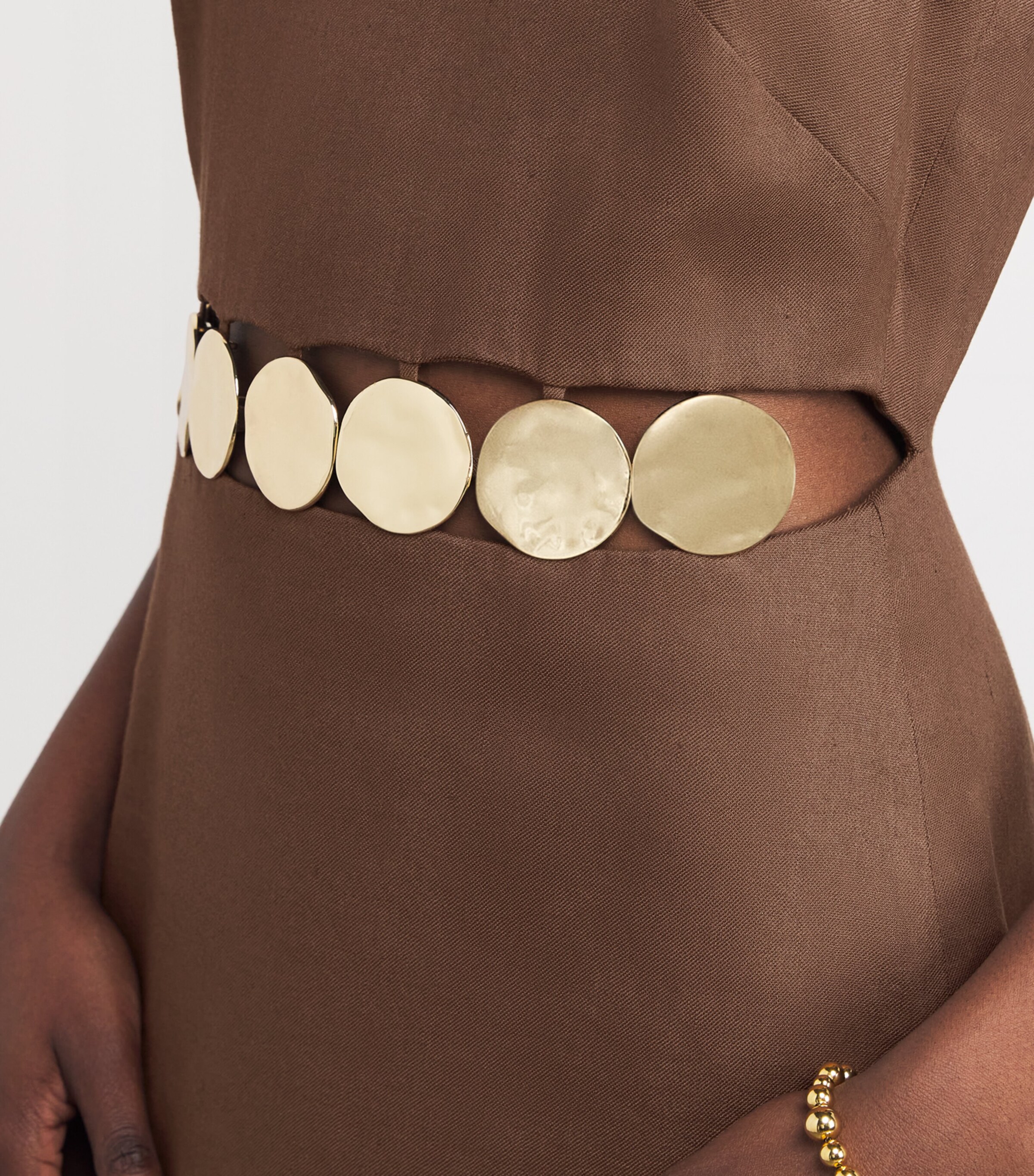 Veronica Beard Brown Linen-Blend Isla Midi Dress | Harrods US