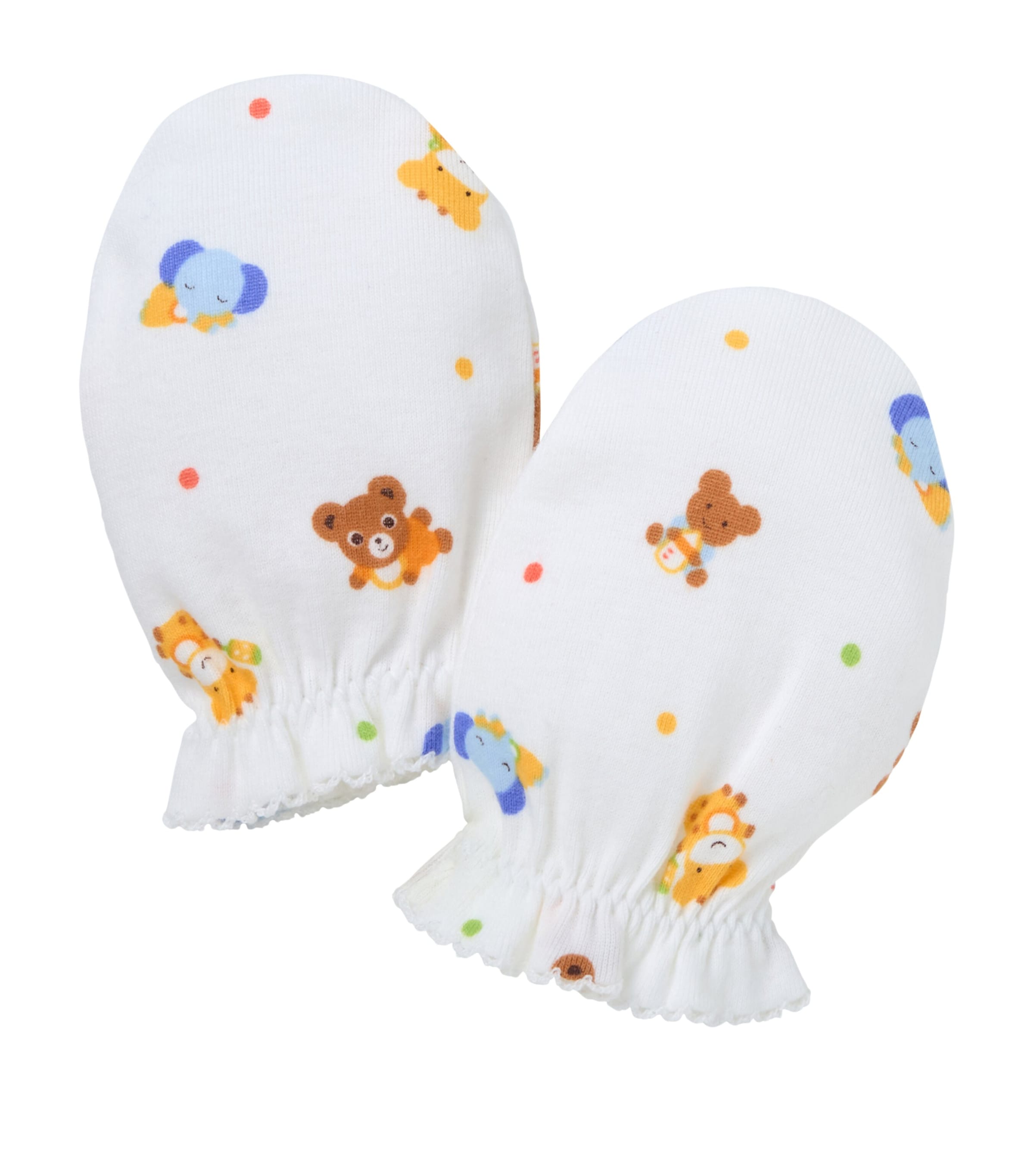 Miki House Cotton Printed Mittens Image 1