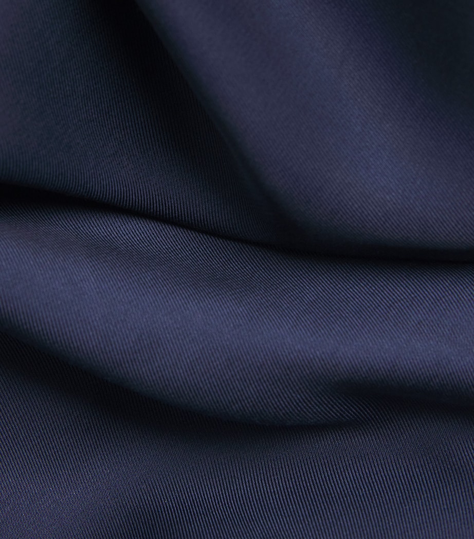 Brandon Maxwell Womens The Marin Scarf Midi Dress Navy Image 6