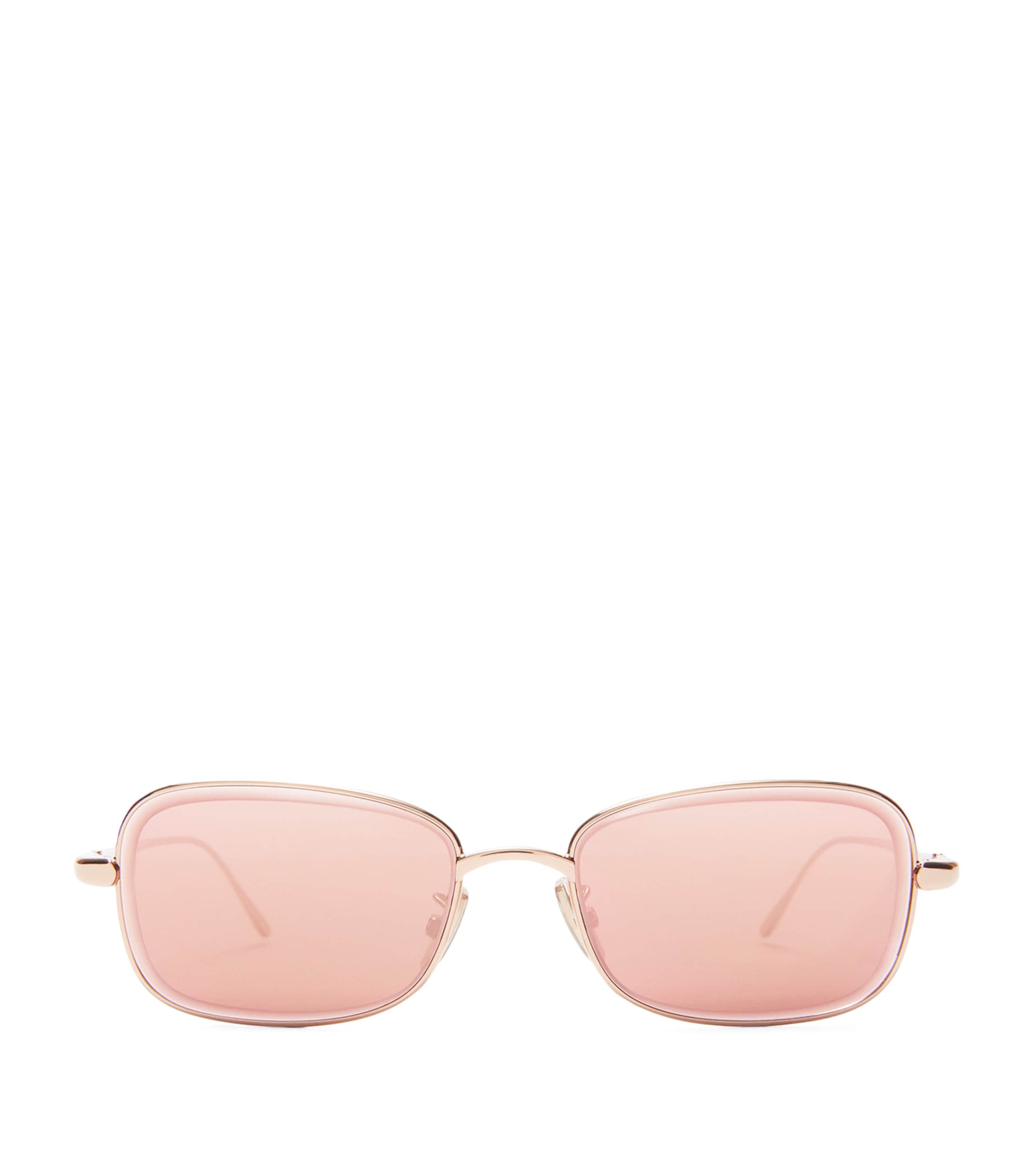 Metal Seashell Square Sunglasses ROSE GOLD Image 1