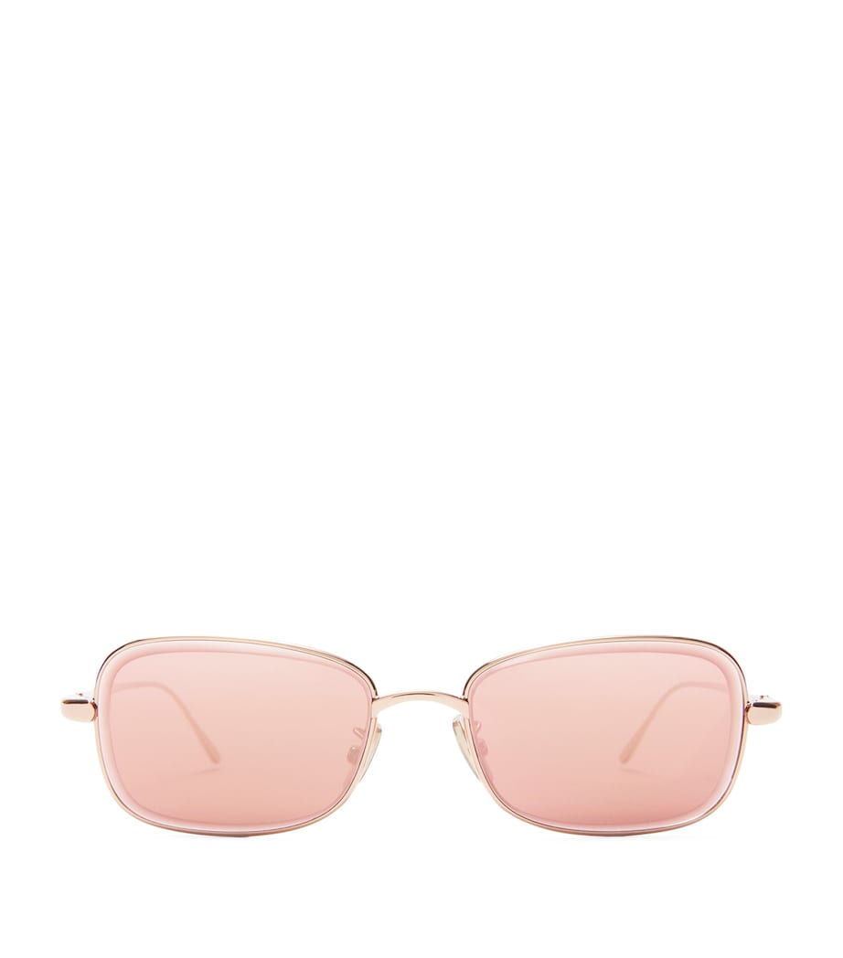 Metal Seashell Square Sunglasses ROSE GOLD Image 1
