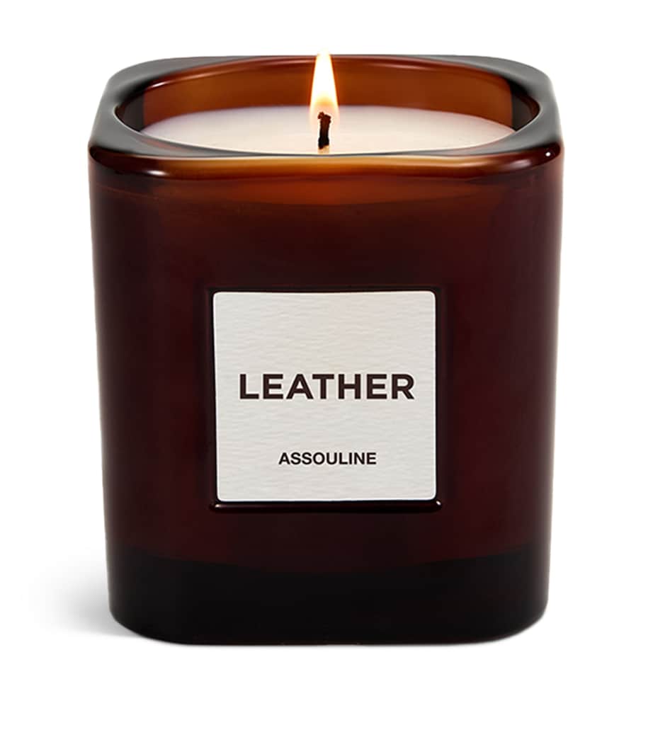 Leather Candle (260g) BROWN Image 1