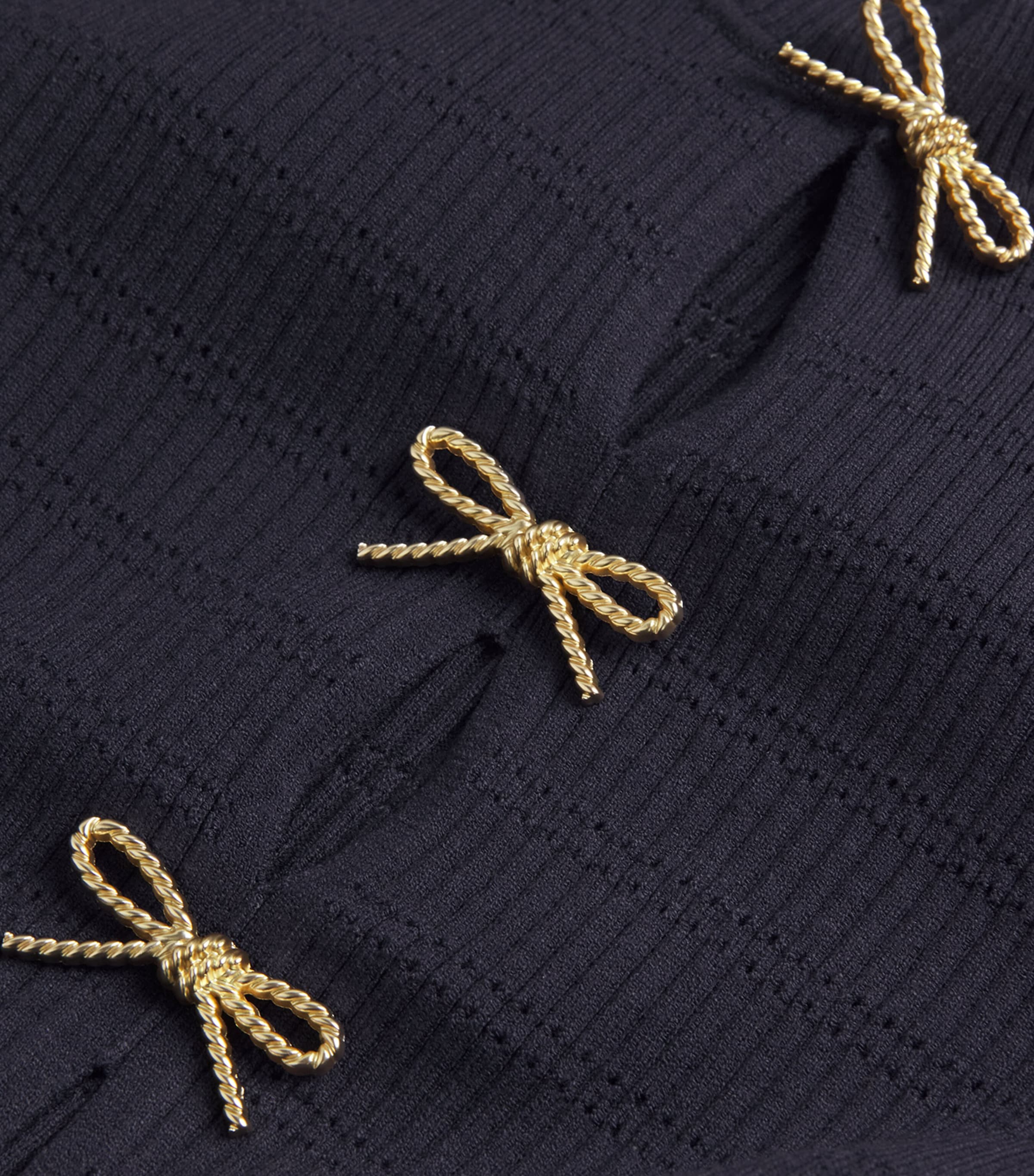 Bow-Embellished Cut-Out Sweater NAVY Image 5