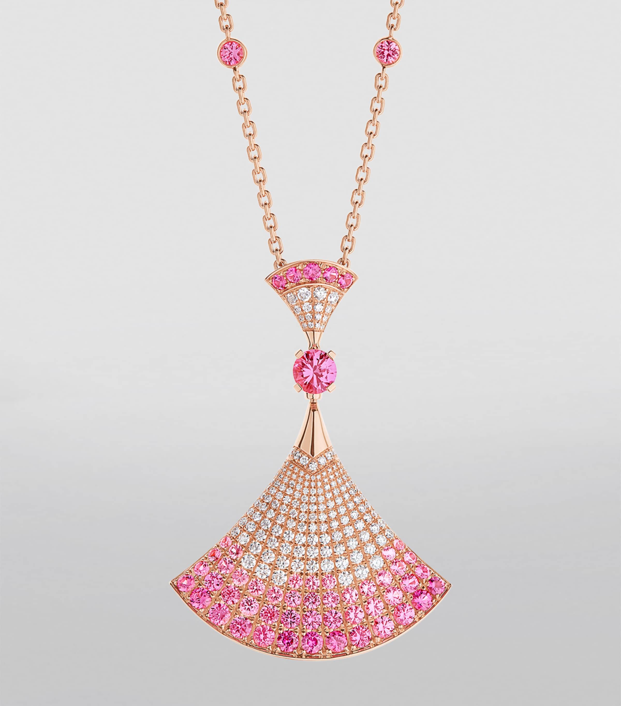 Rose Gold, Diamond, Sapphire and Ruby Divas' Dream Necklace PINK GOLD Image 2