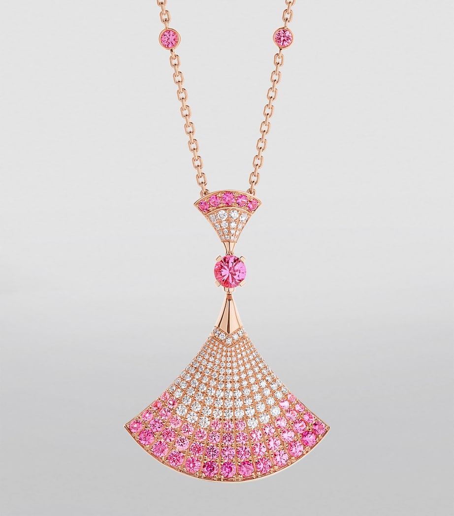 Rose Gold, Diamond, Sapphire and Ruby Divas' Dream Necklace PINK GOLD Image 2