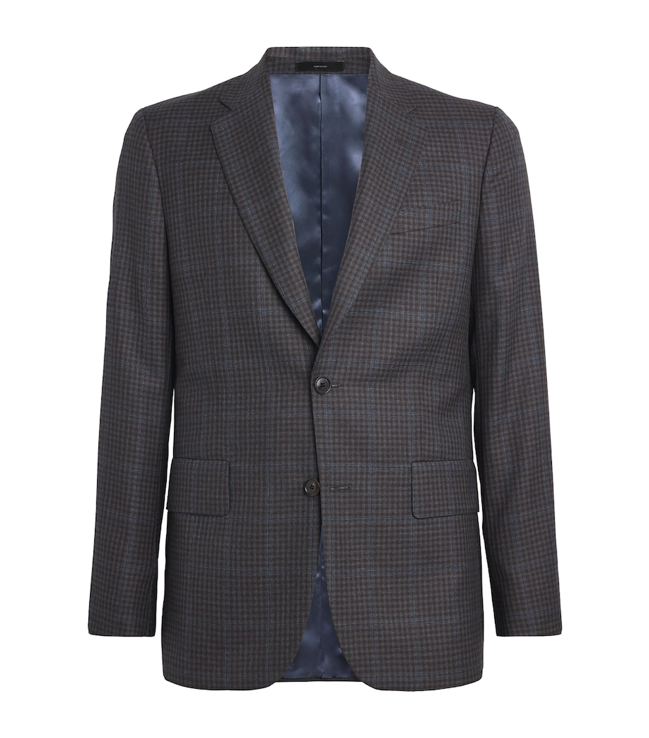 Wool Check Blazer 43_GREYISH BLUE Image 1