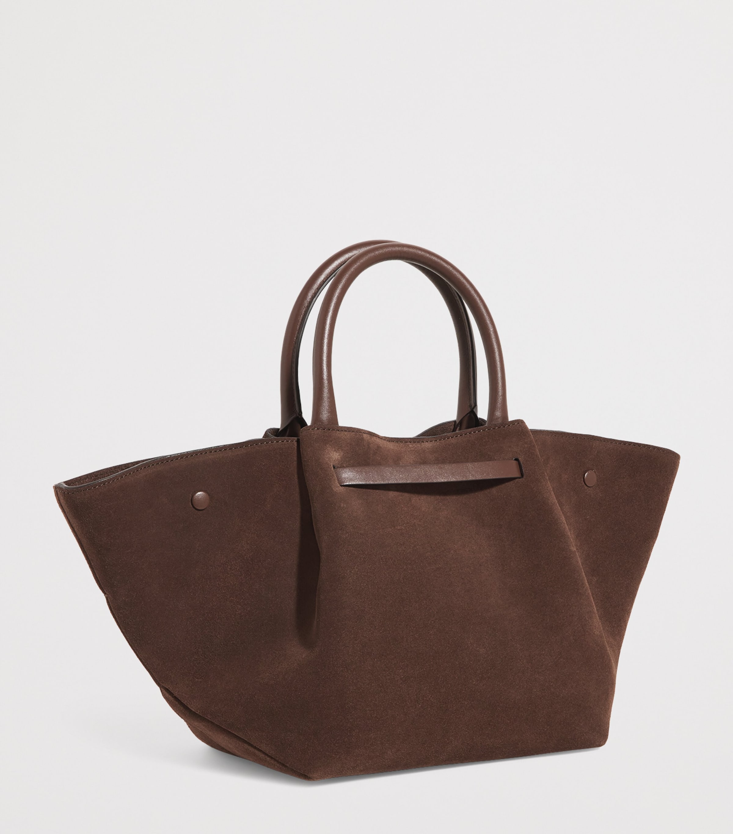 Medium Suede New York Tote Bag MOCHA/MOCHA Image 3
