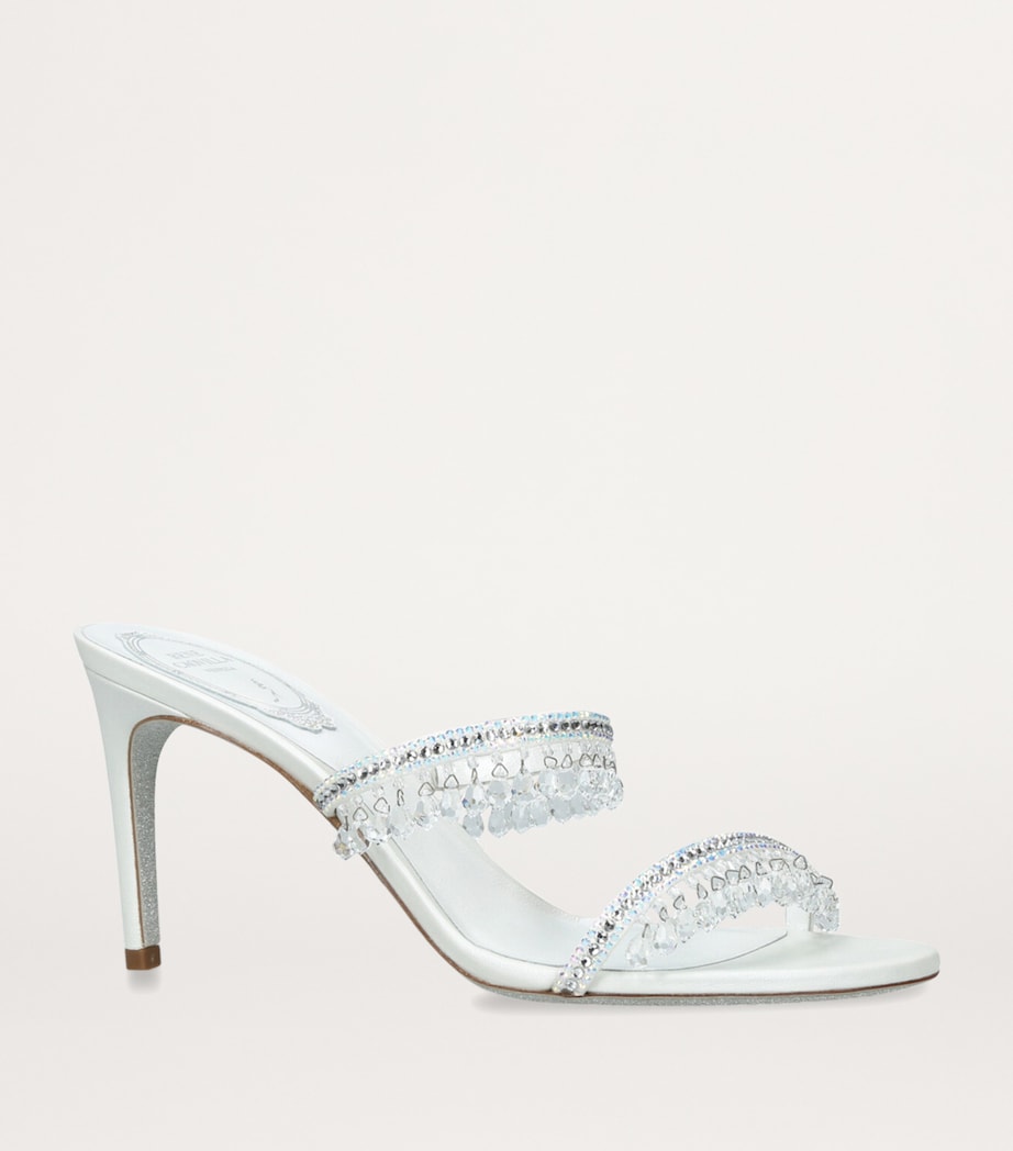 Embellished Chandelier Mules 80 WHITE Image 3