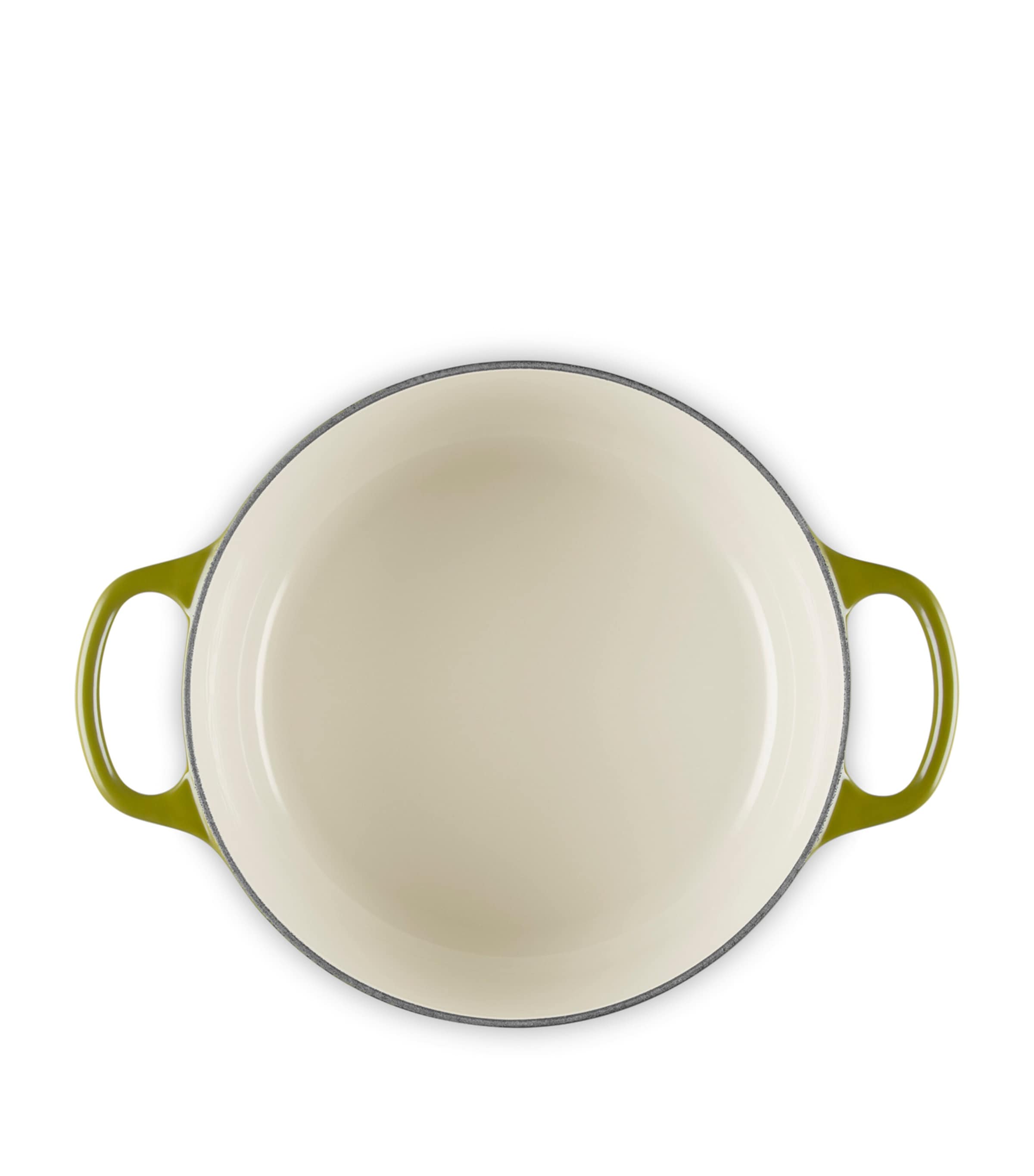 Enamelled Cast Iron Round Casserole Dish (24cm) OLIVE Image 5