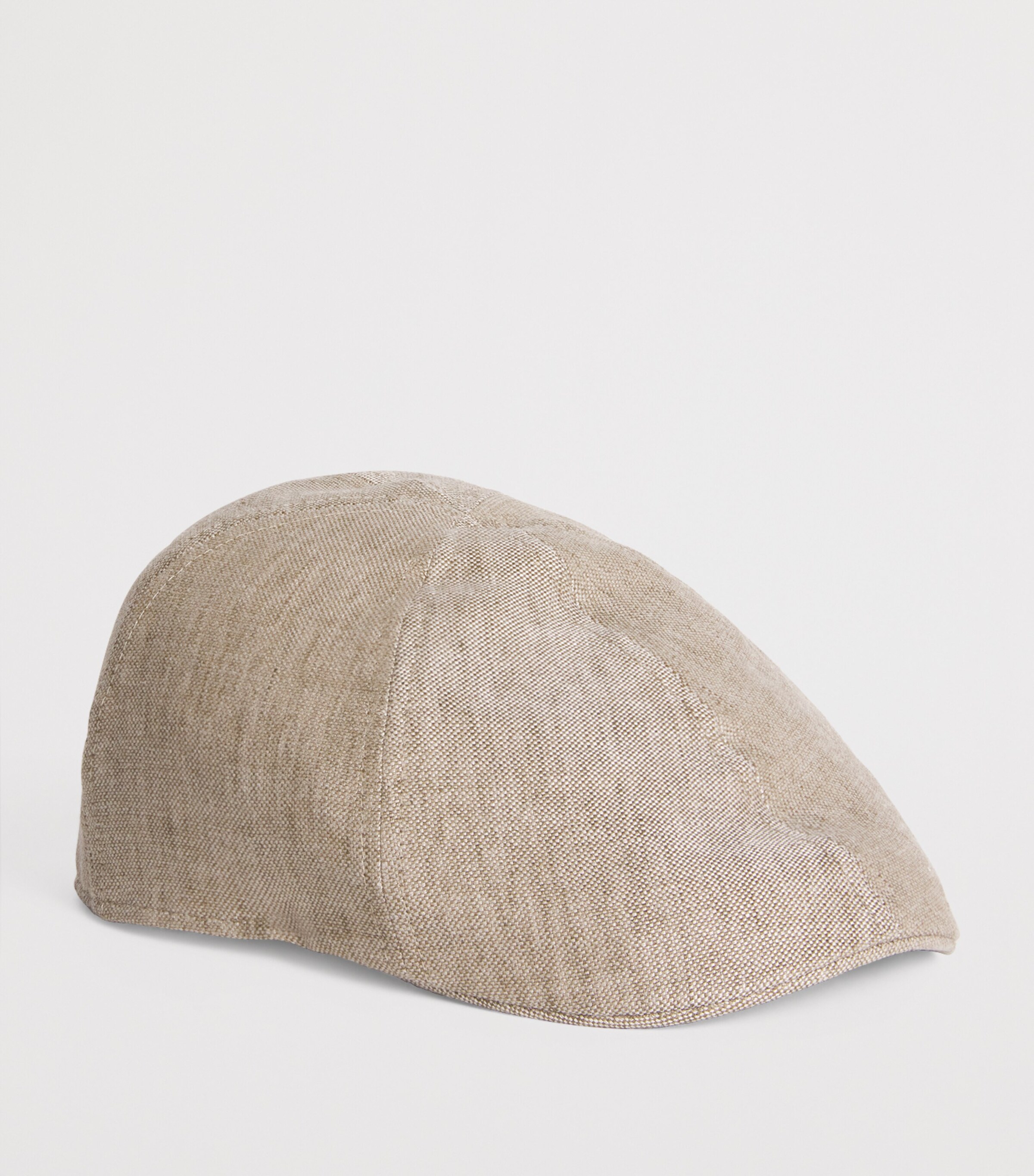 Linen Texas Flat Cap 7 - BEIGE Image 2