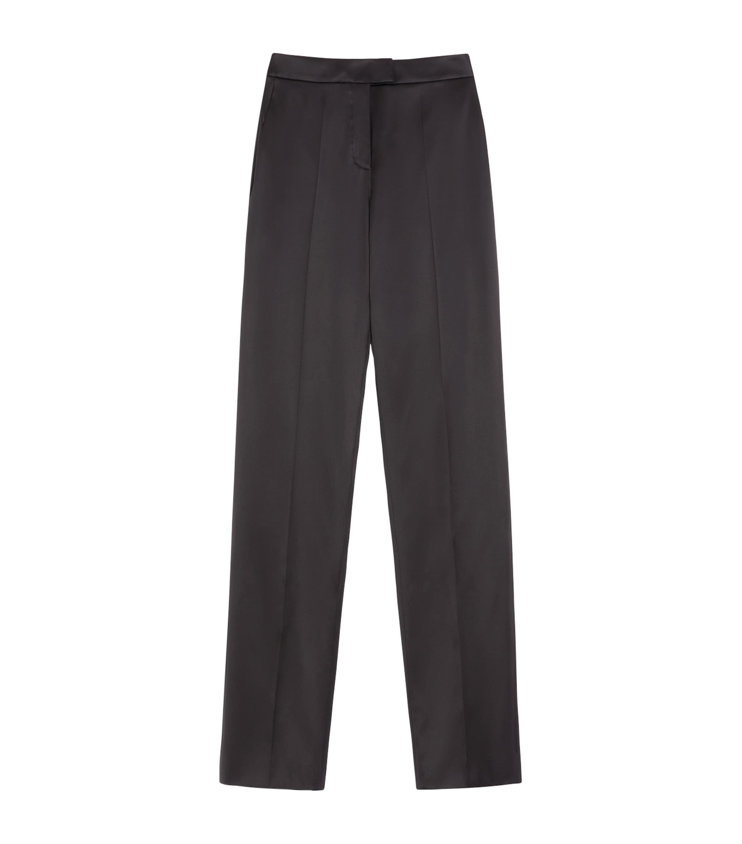 Valentino Womens Stretch-Silk Pleated Trousers Image 1