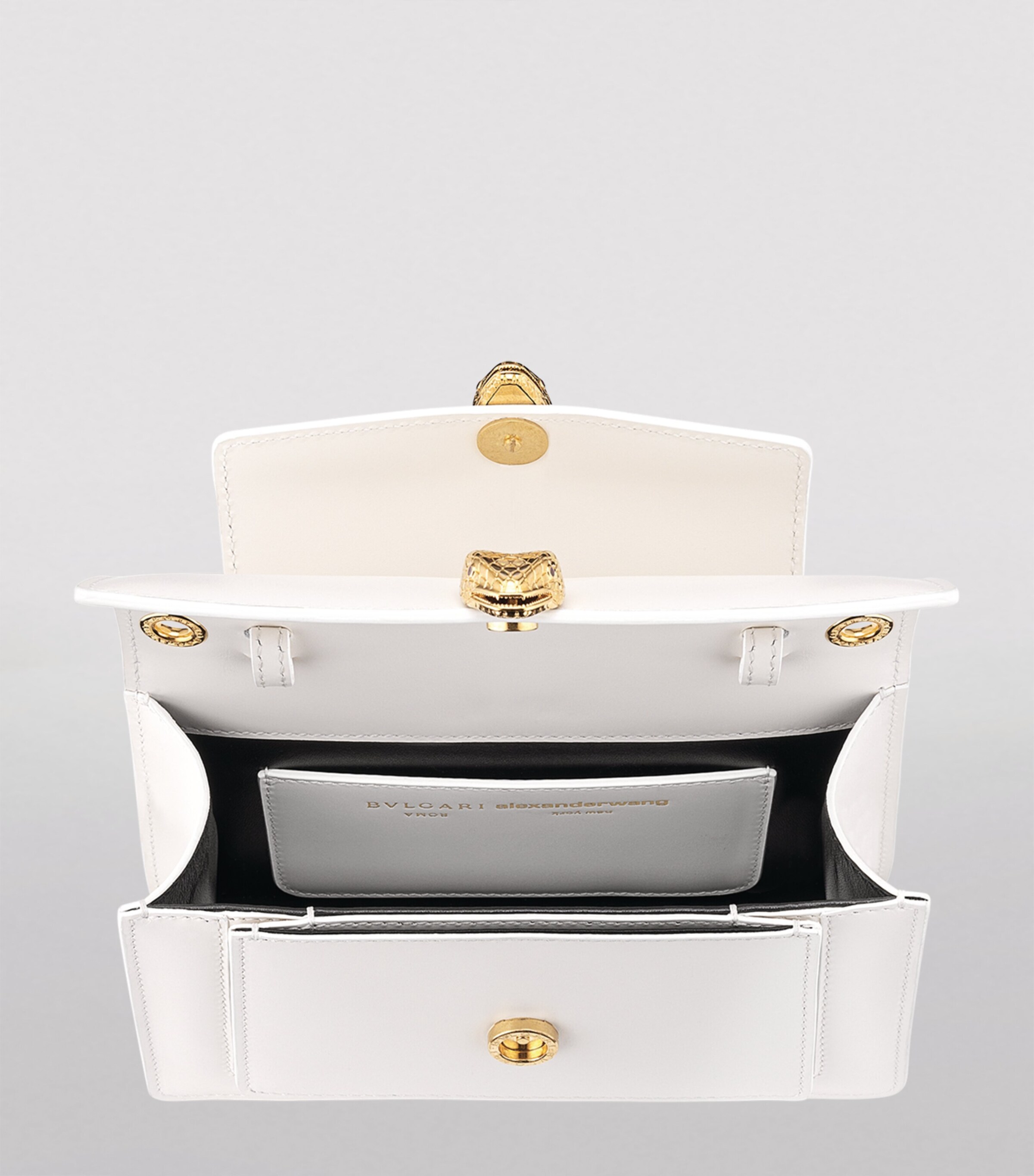 x Alexander Wang Leather Serpenti Multi-Wear Bag WHITE Image 5