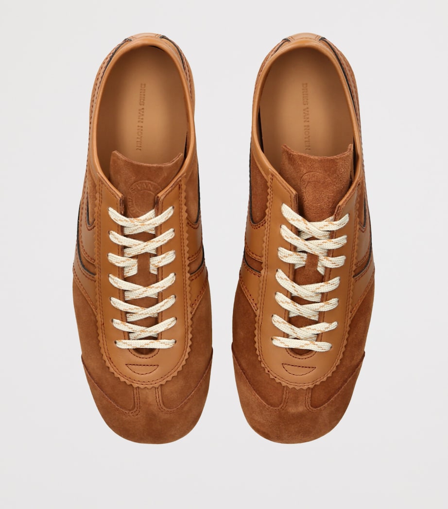 DRIES VAN NOTEN Suede Low-Top Sneakers Tan Image 5