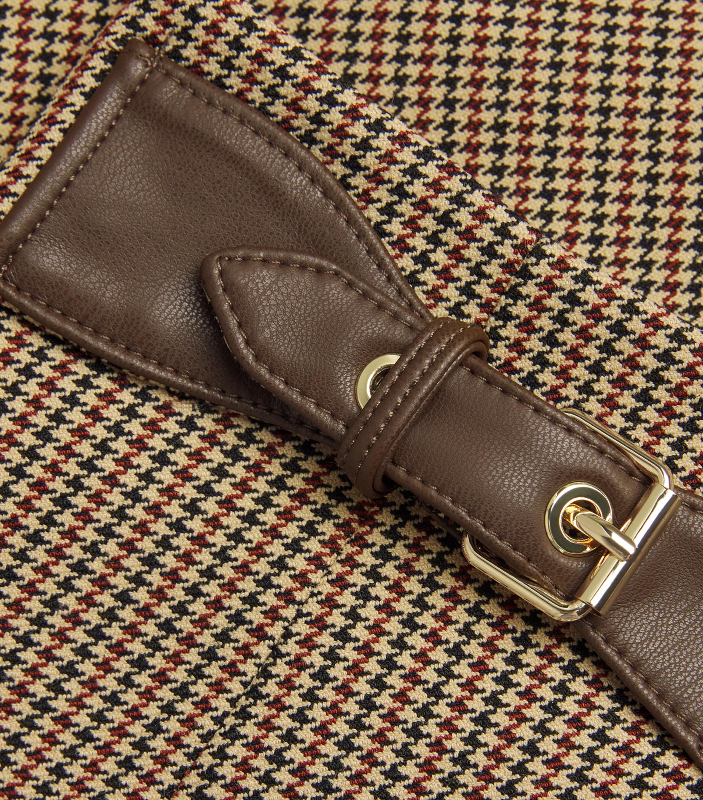 Check Belted Mini Skirt MULTICOLORED Image 5