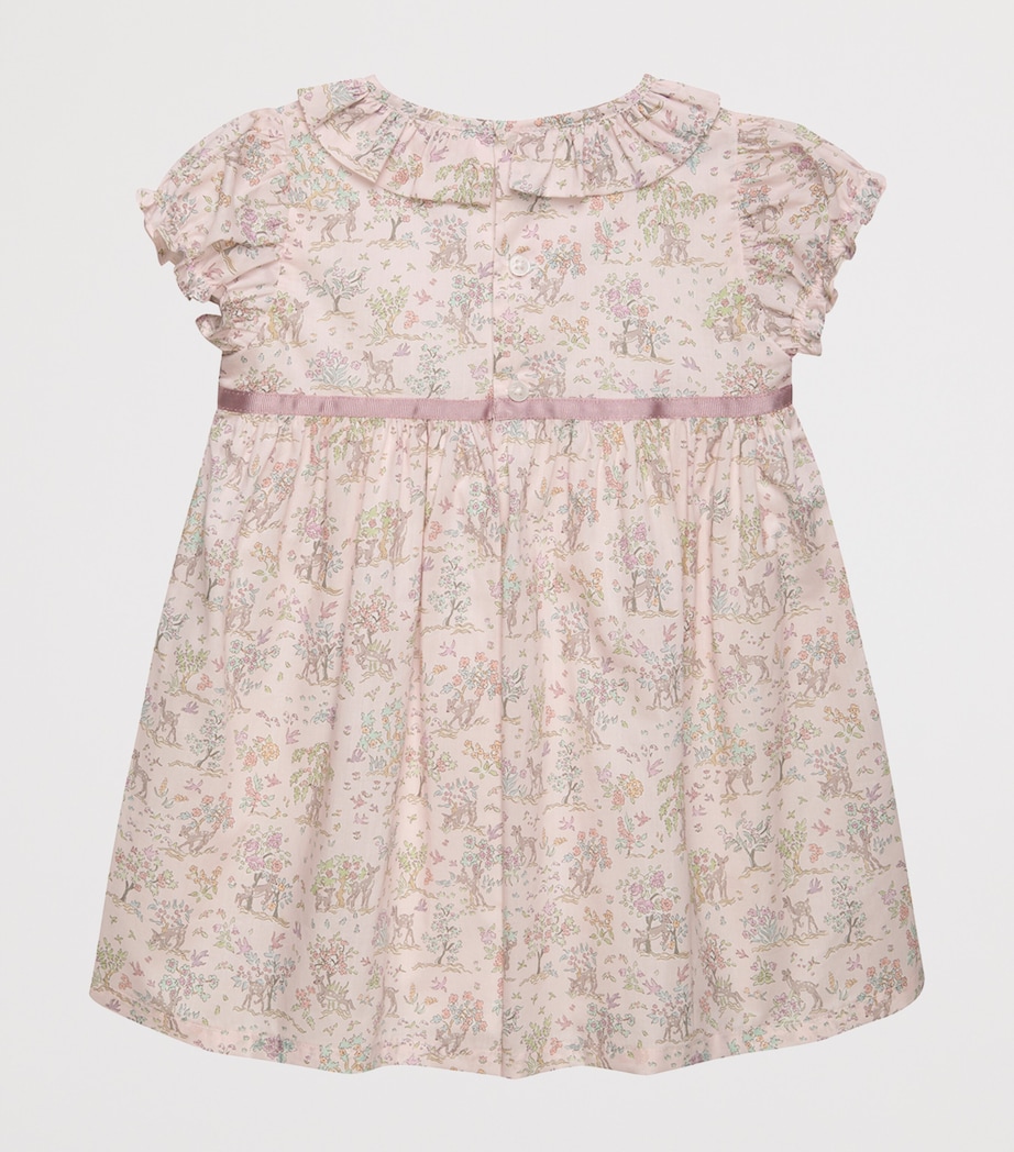 Trotters Cotton Liberty Print Willow Dress (6-24 Months) Pale Pink Image 2