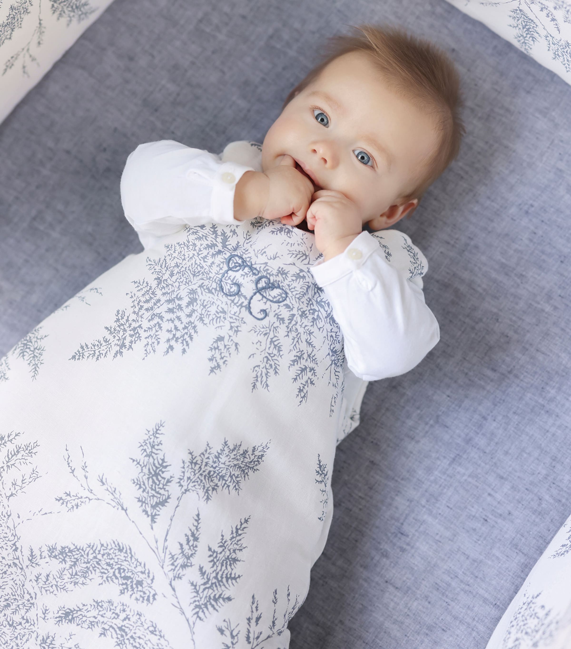 Toile de Jouy Adjustable Valance 50 BLEU CHAMBRAY Image 4