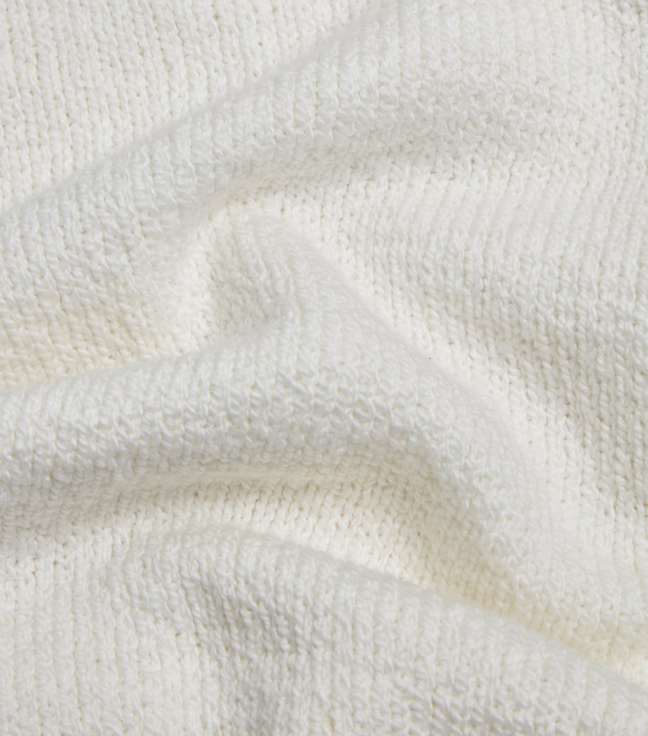 Cotton Crew-Neck Sweater 101IVORY Image 5