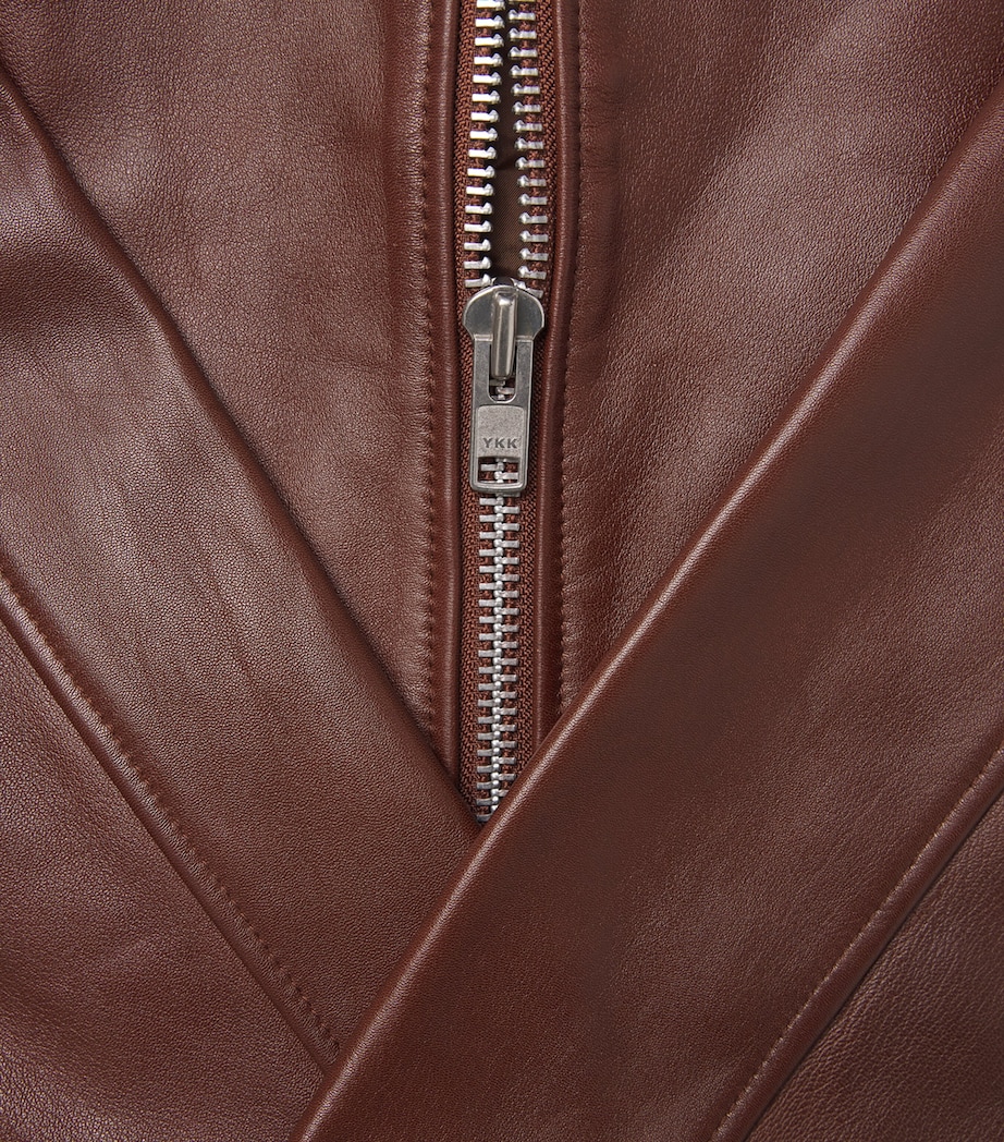 Collar Leather Jacket COGNAC 179 Image 5