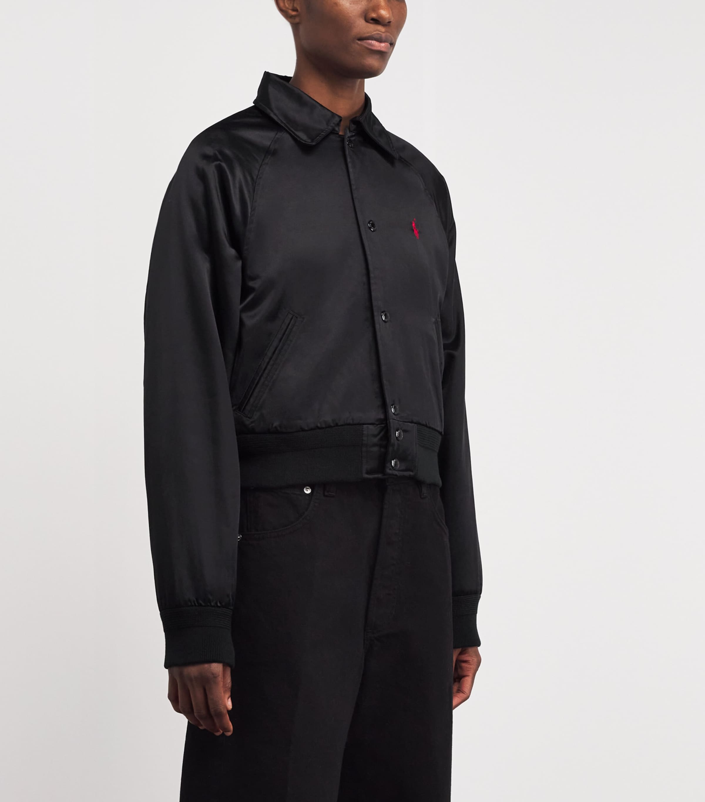 Collared Bomber Jacket POLO BLACK Image 3