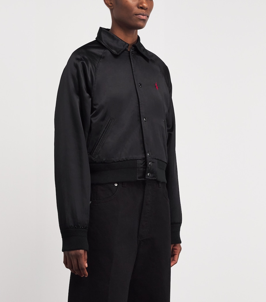 Collared Bomber Jacket POLO BLACK Image 3