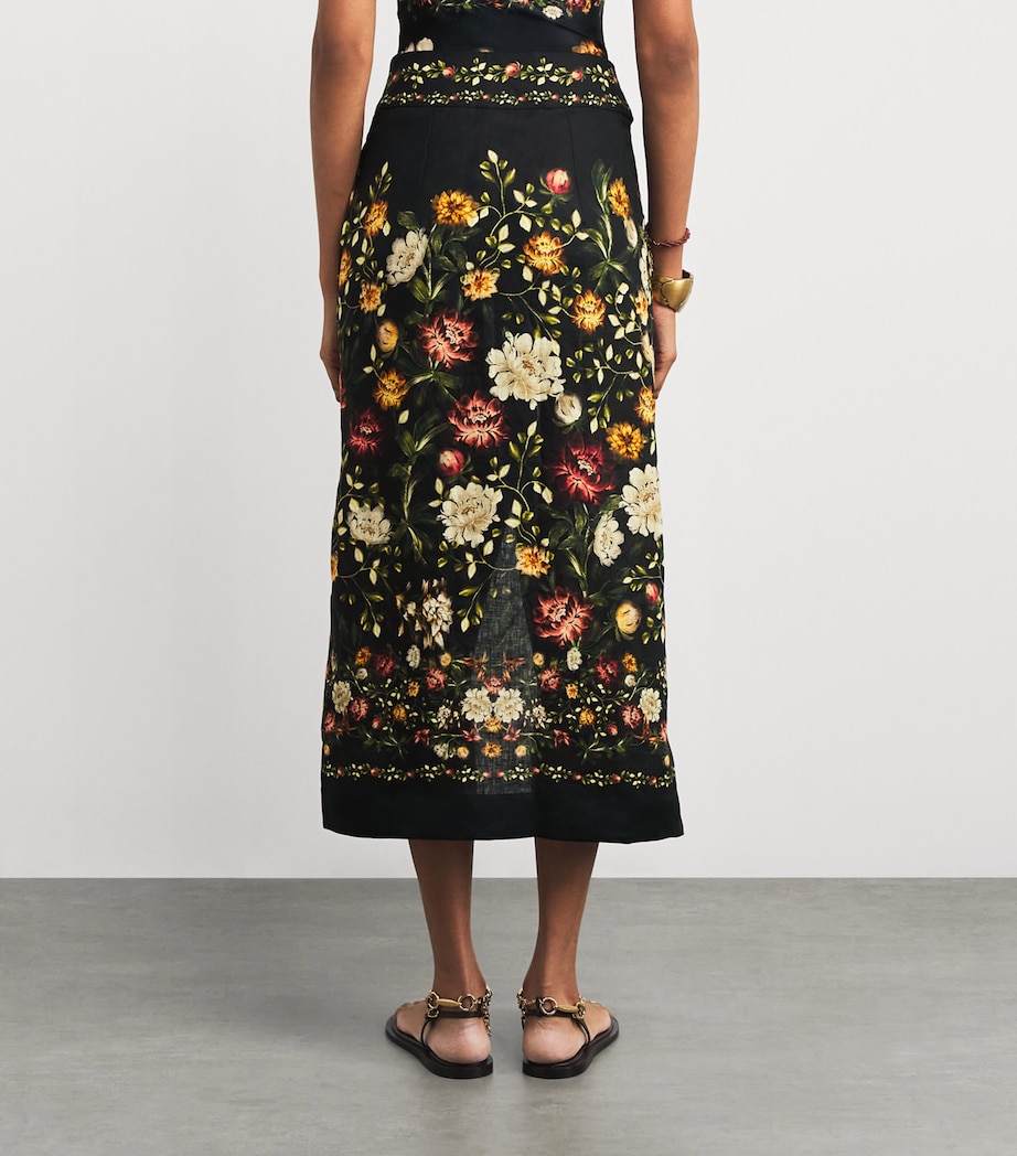 Linen Floral Midi Pareo MULTICOLOR Image 4