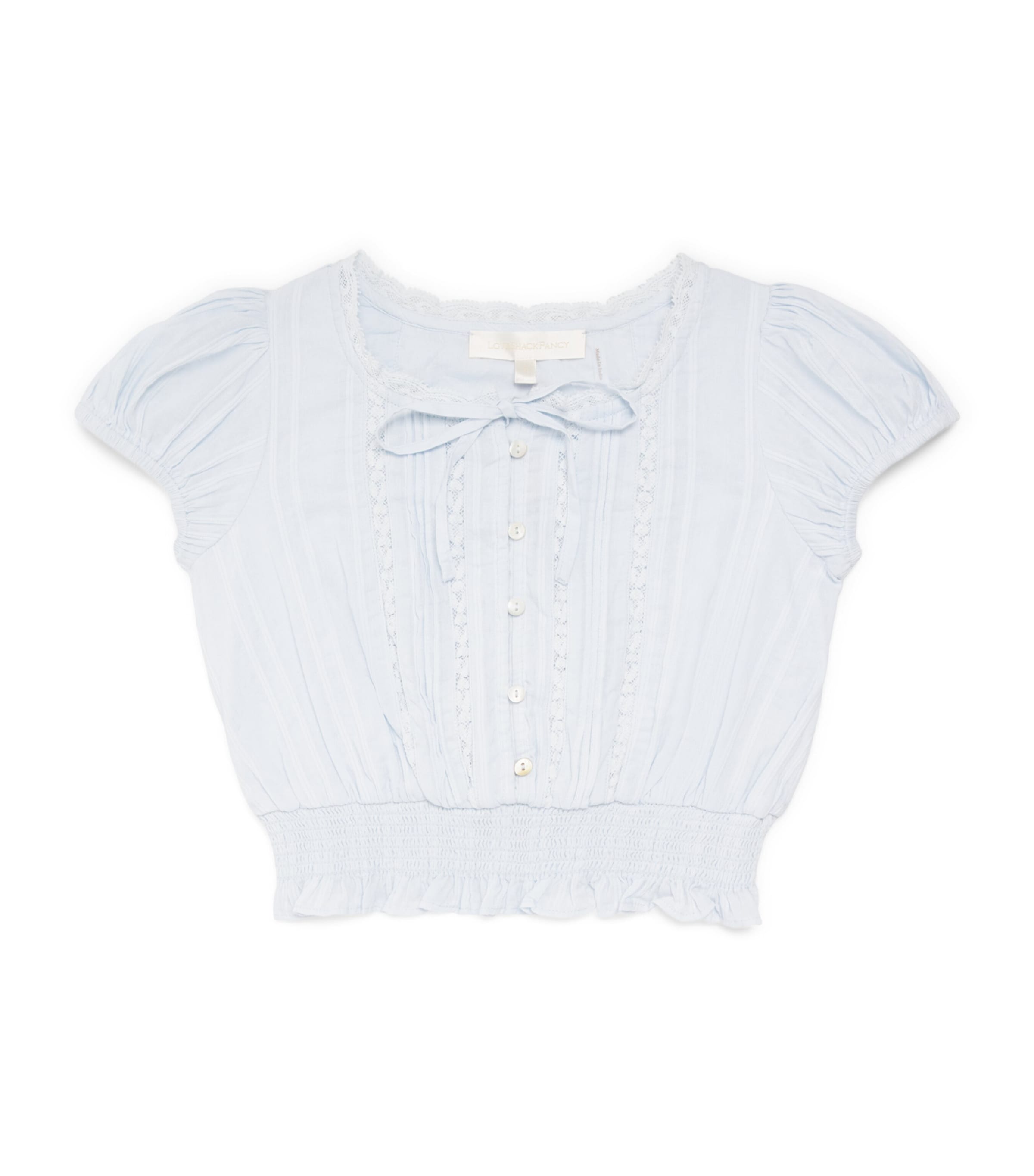 LoveShackFancy Cotton Shoreline Top (2-6 Years) Blufcblue Finch Image 1