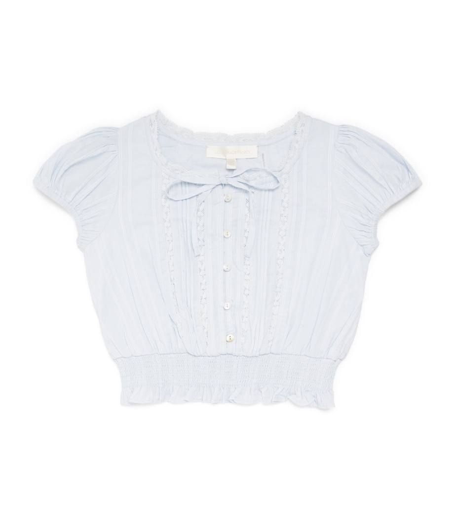LoveShackFancy Cotton Shoreline Top (2-6 Years) Blufcblue Finch Image 1